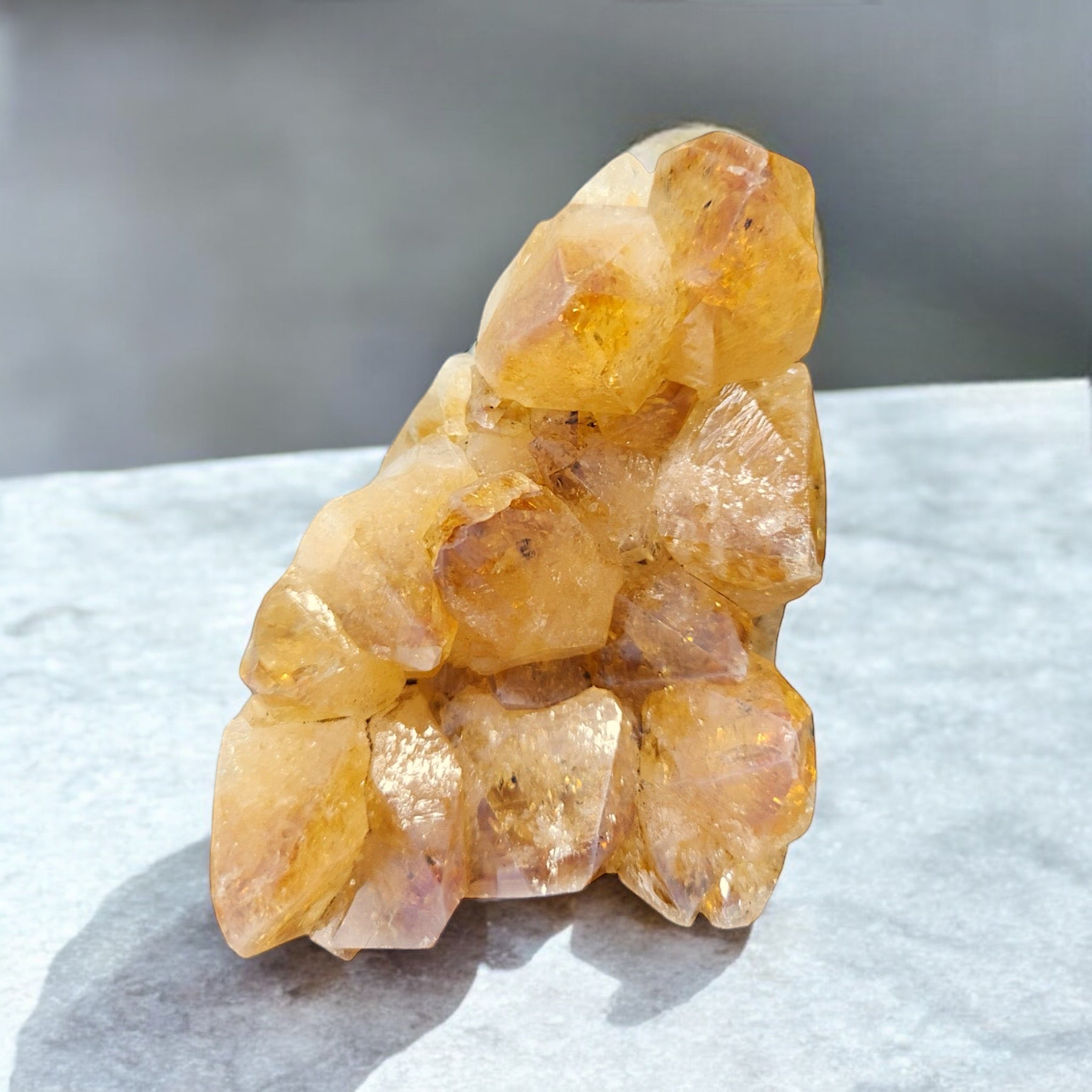 Natural Citrine Geode with Large Crystals