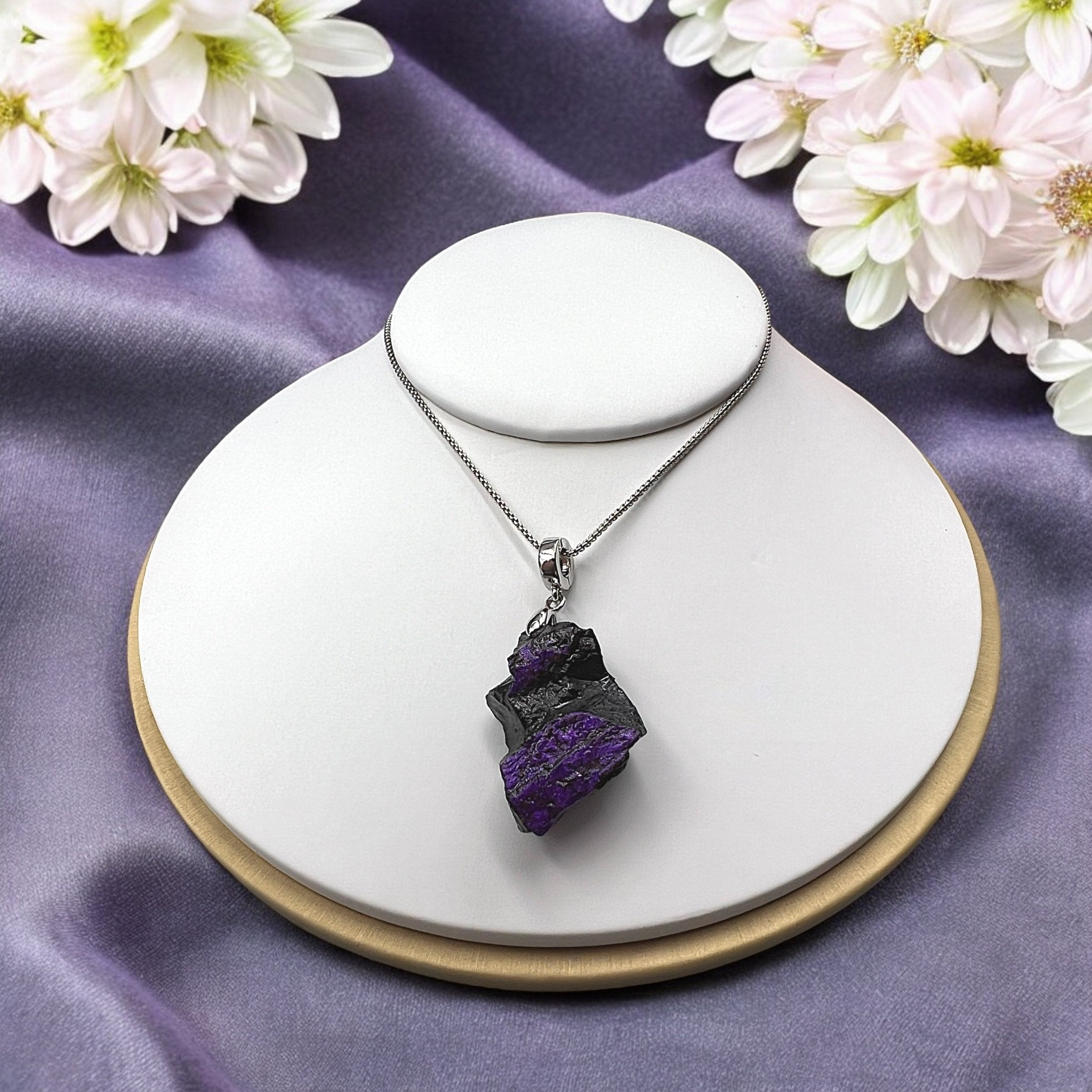 Natural Sugilite Stone Pendant (Small) - Tranquilite