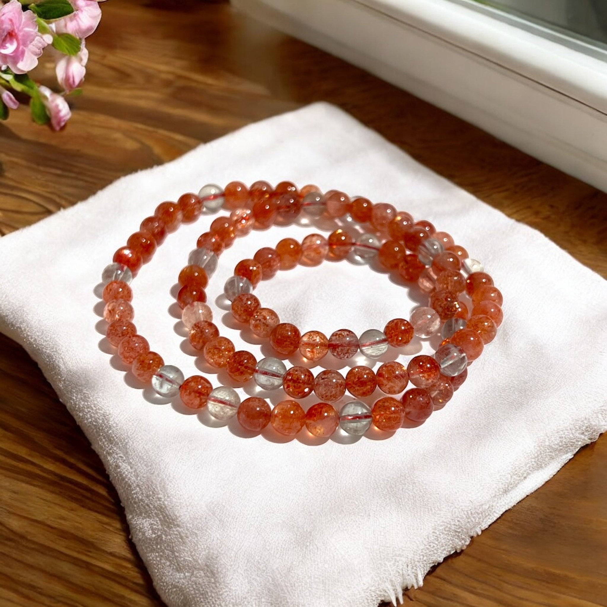 3 - turn Arusha Stone Bead Bracelet - Tranquilite