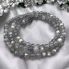 3 - turn Gray Moonstone Bead Bracelet/Necklace - Tranquilite