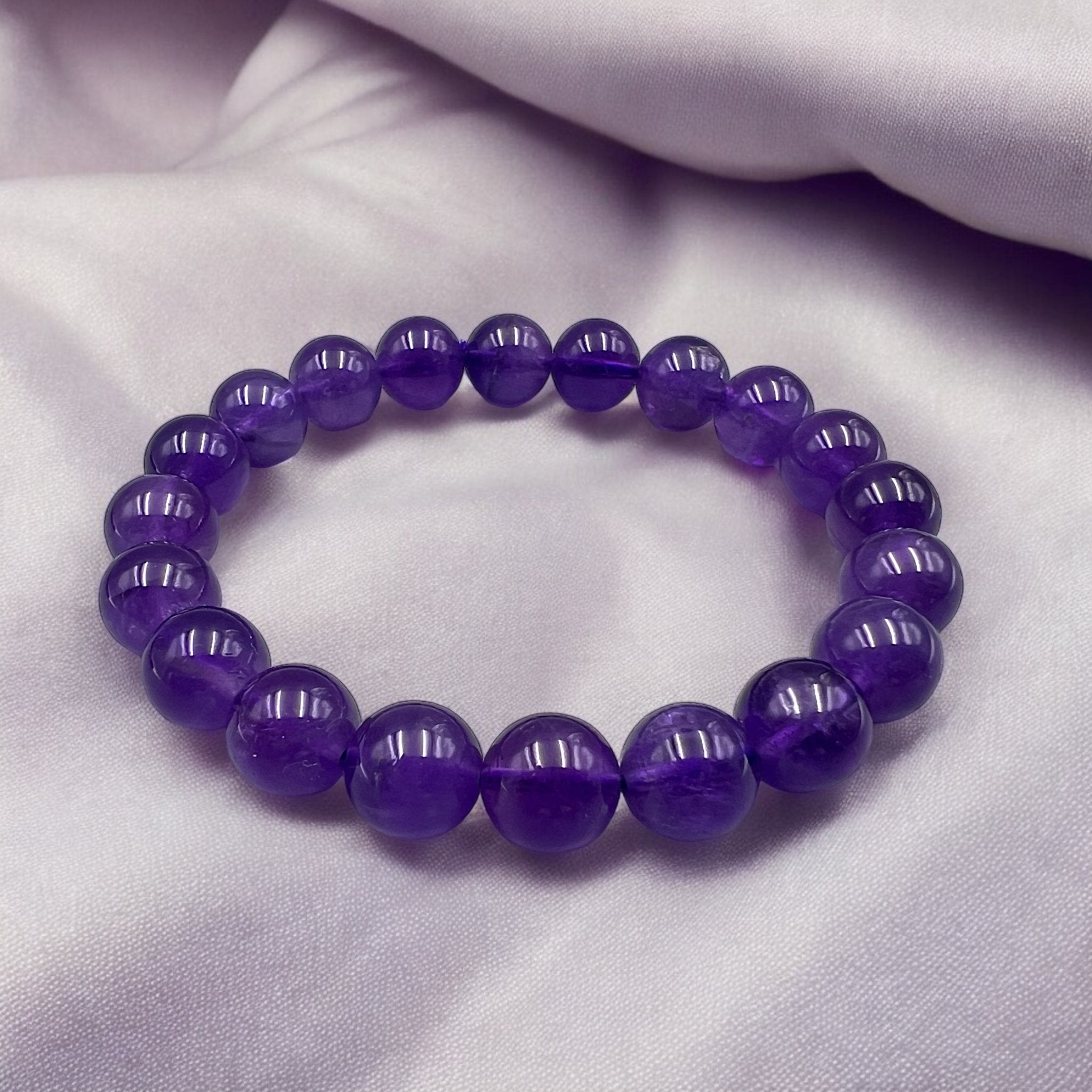 Amethyst Bead Bracelet - Tranquilite