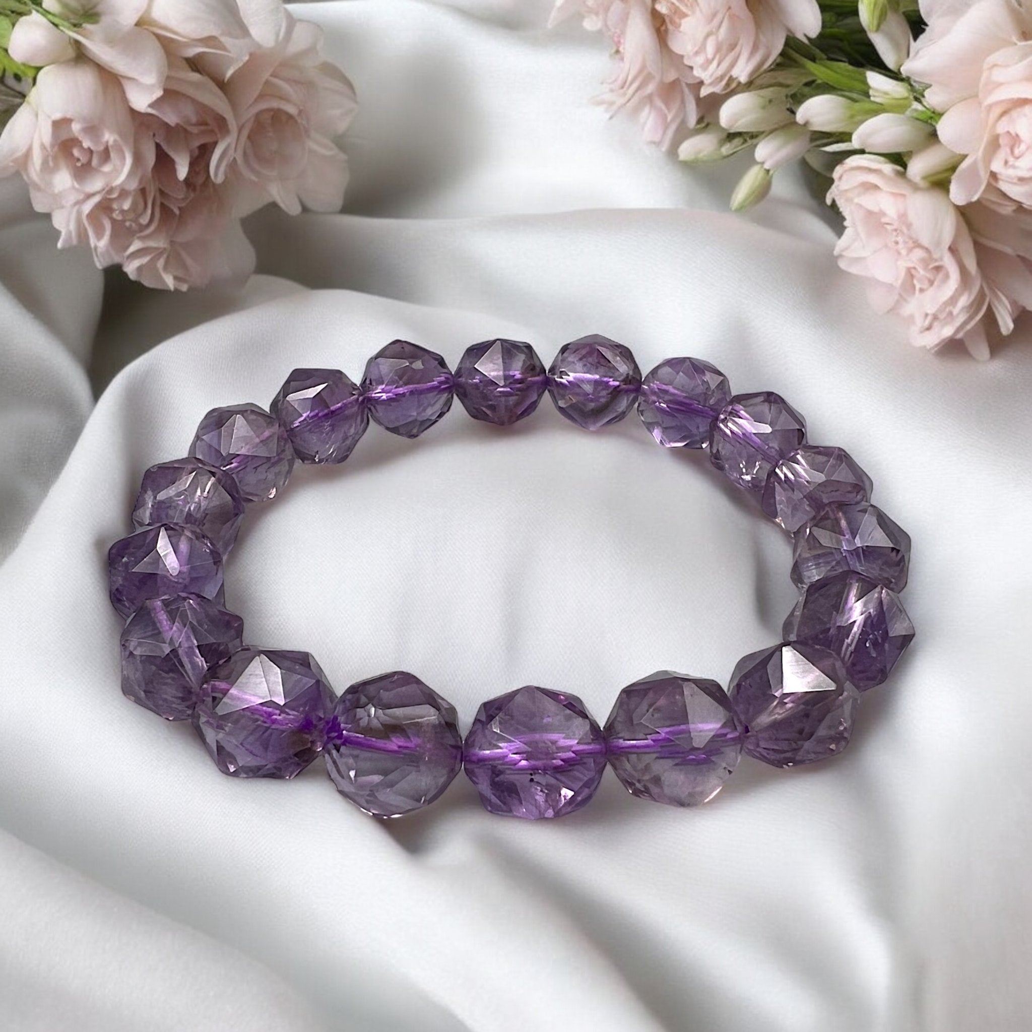 Amethyst Crystal Designer Bracelet - Tranquilite