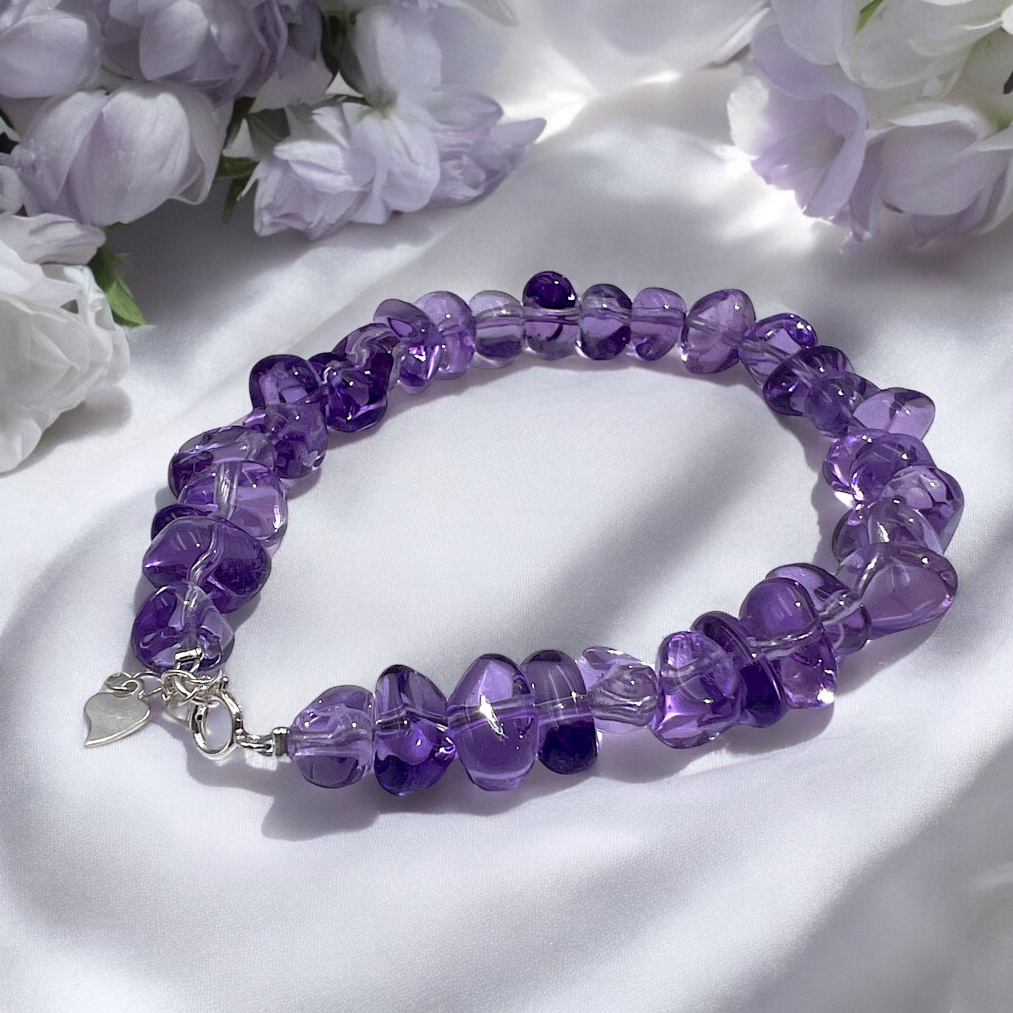 Amethyst Crystal Designer Bracelet - Tranquilite