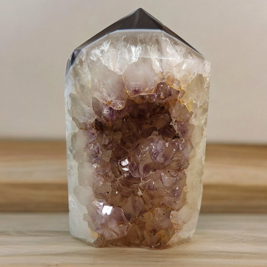 Amethyst with White Banded Agate - Tranquilite