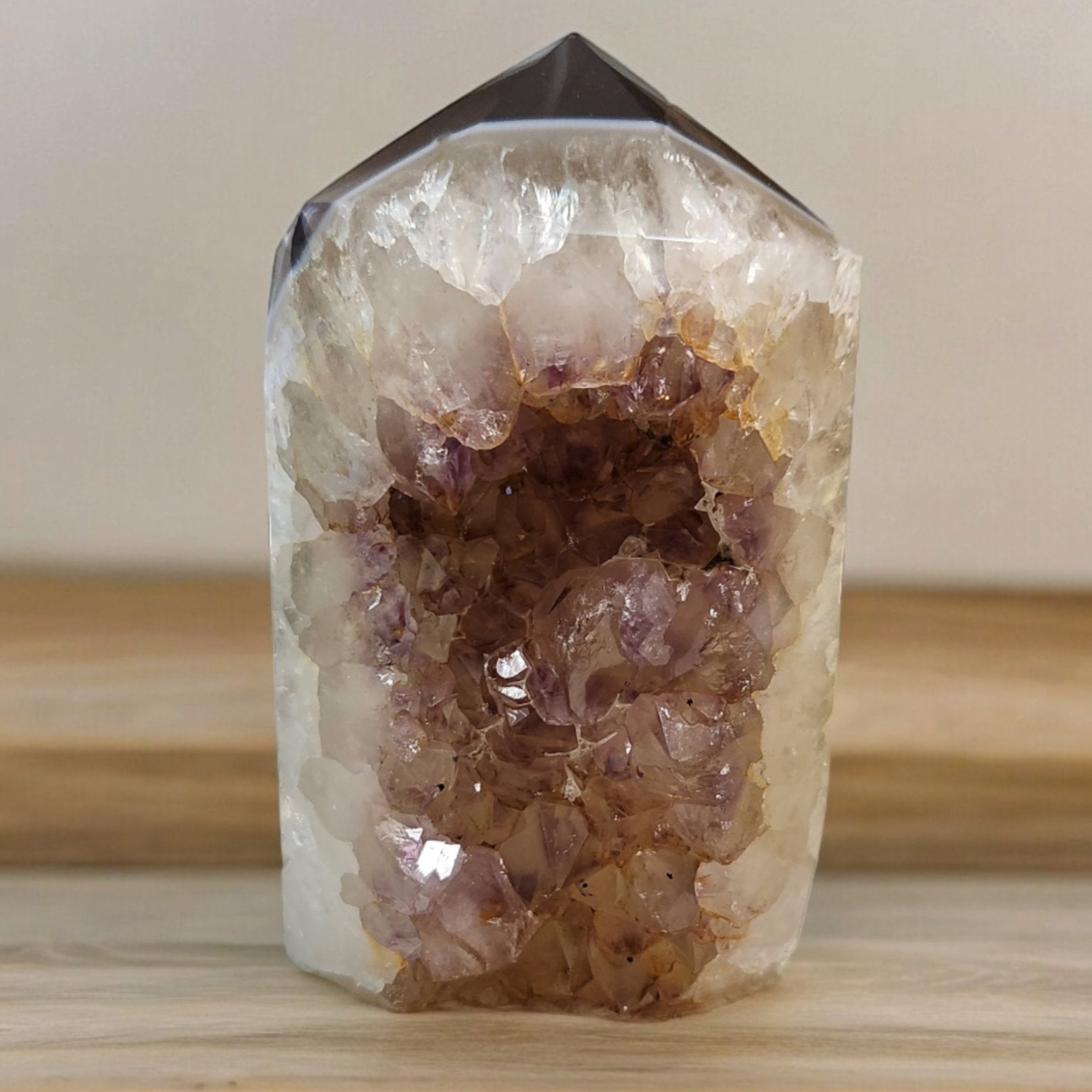 Amethyst with White Banded Agate - Tranquilite