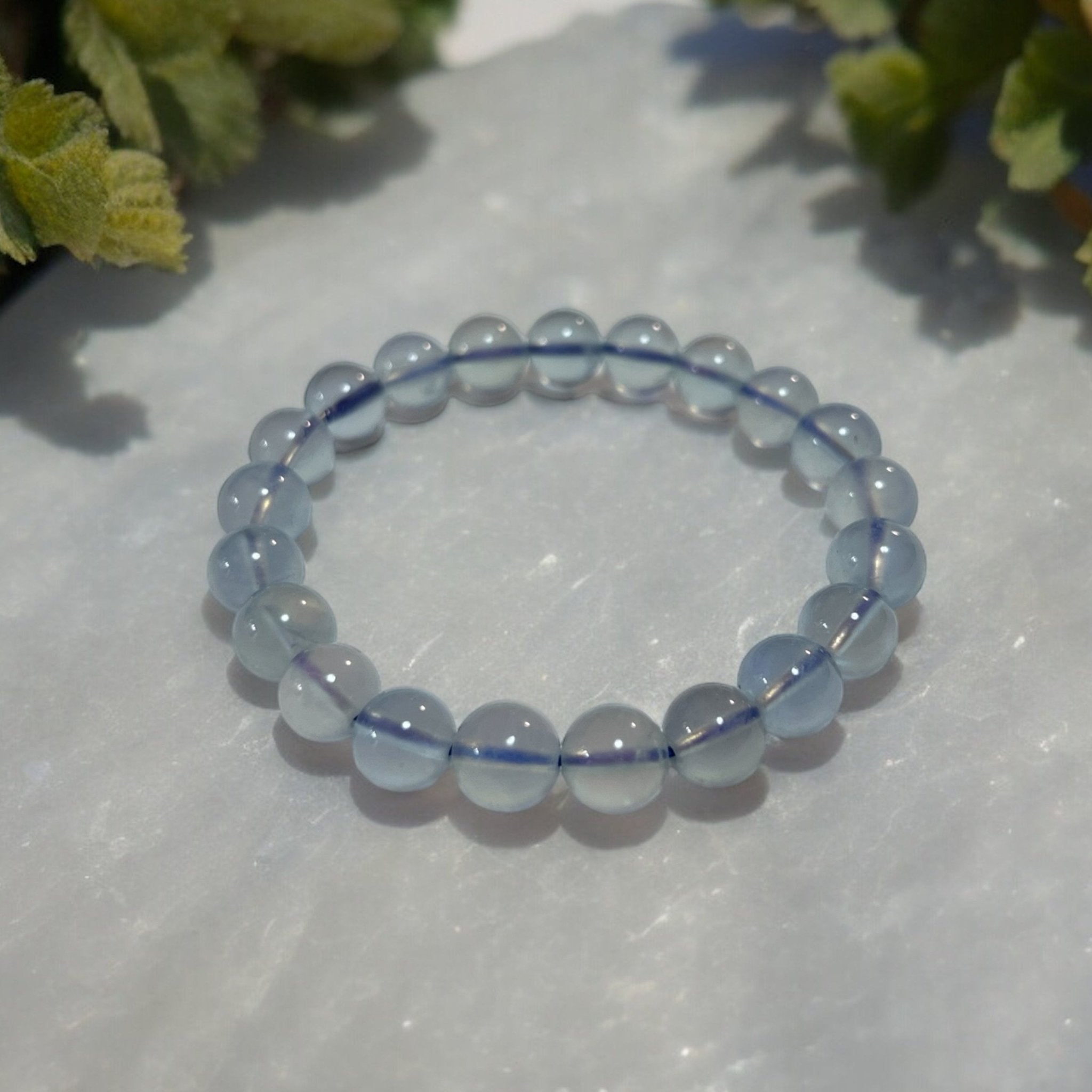 Aquamarine Bead Bracelet - Tranquilite