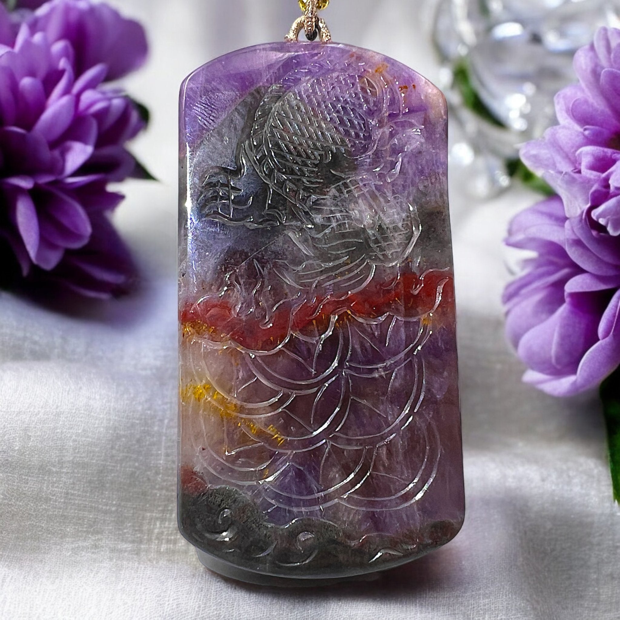 Auralite 23 Fox & Dragon Enchanted Pendant - Tranquilite