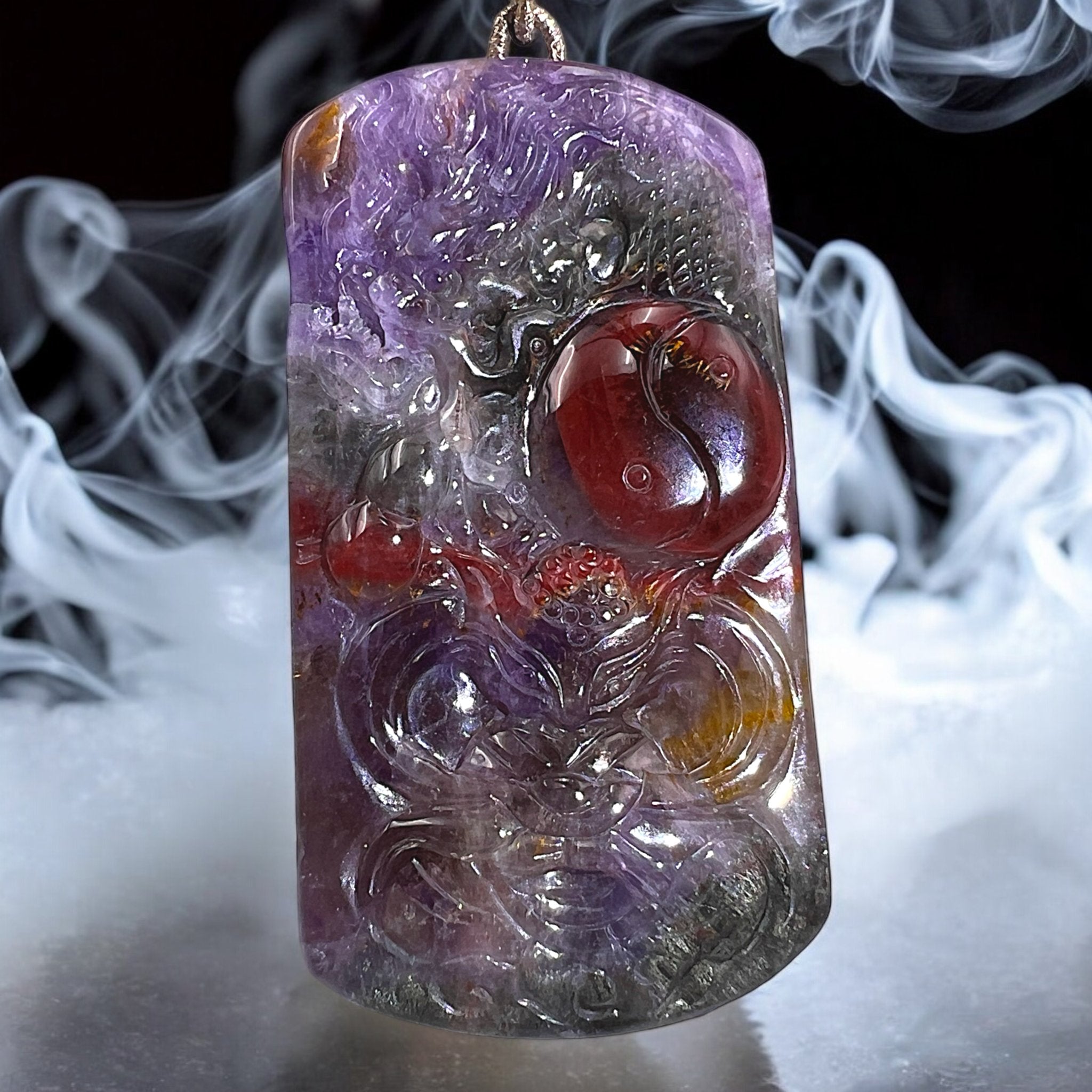 Auralite 23 Fox & Dragon Enchanted Pendant - Tranquilite