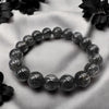 Black Rutile Quartz Bead Bracelet - Tranquilite