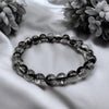 Black Silver Rutile Quartz Bead Bracelet (High Quality) - Tranquilite