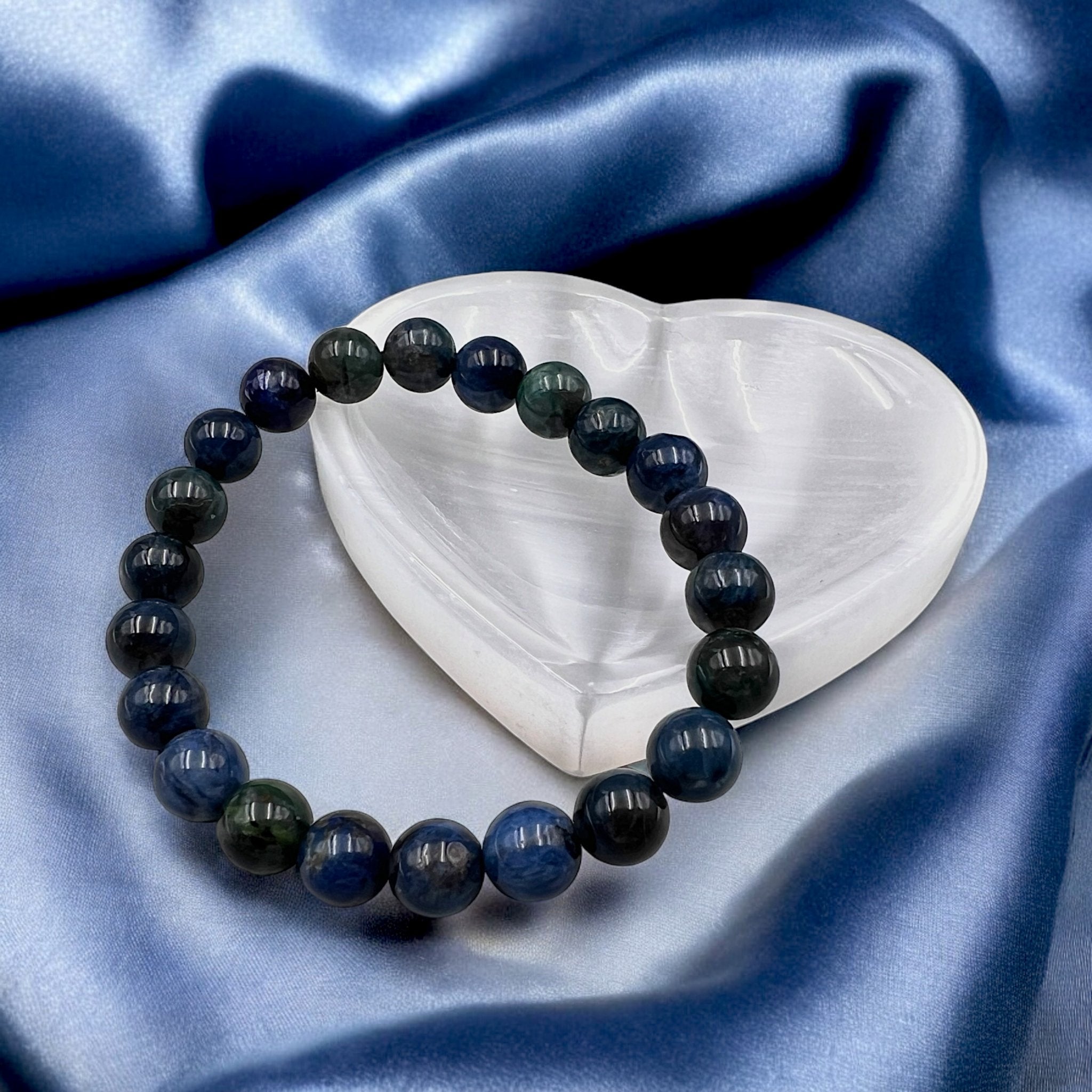 Blue Sugilite Bead Bracelet - Tranquilite