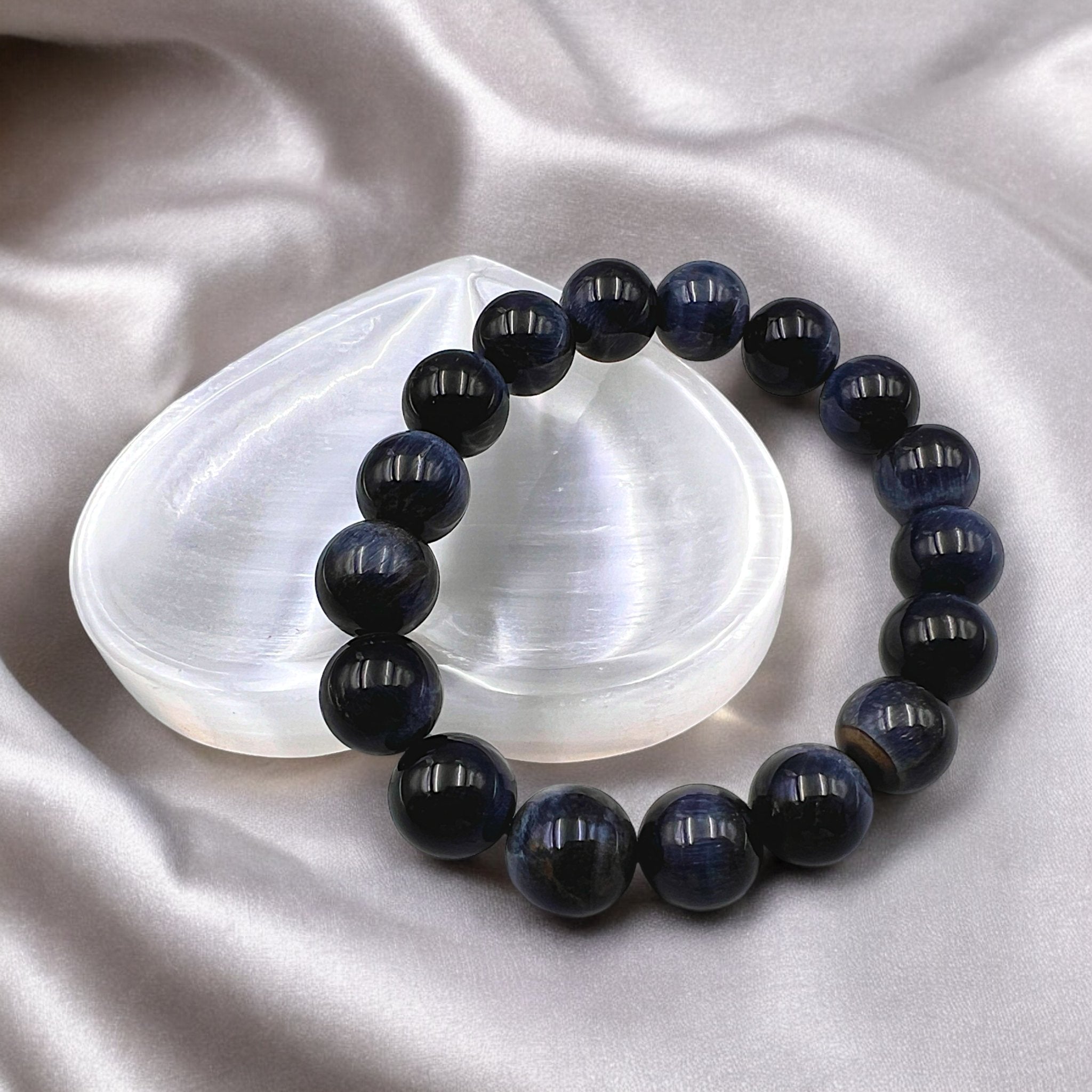 Blue Tiger's Eye Bead Bracelet - Tranquilite