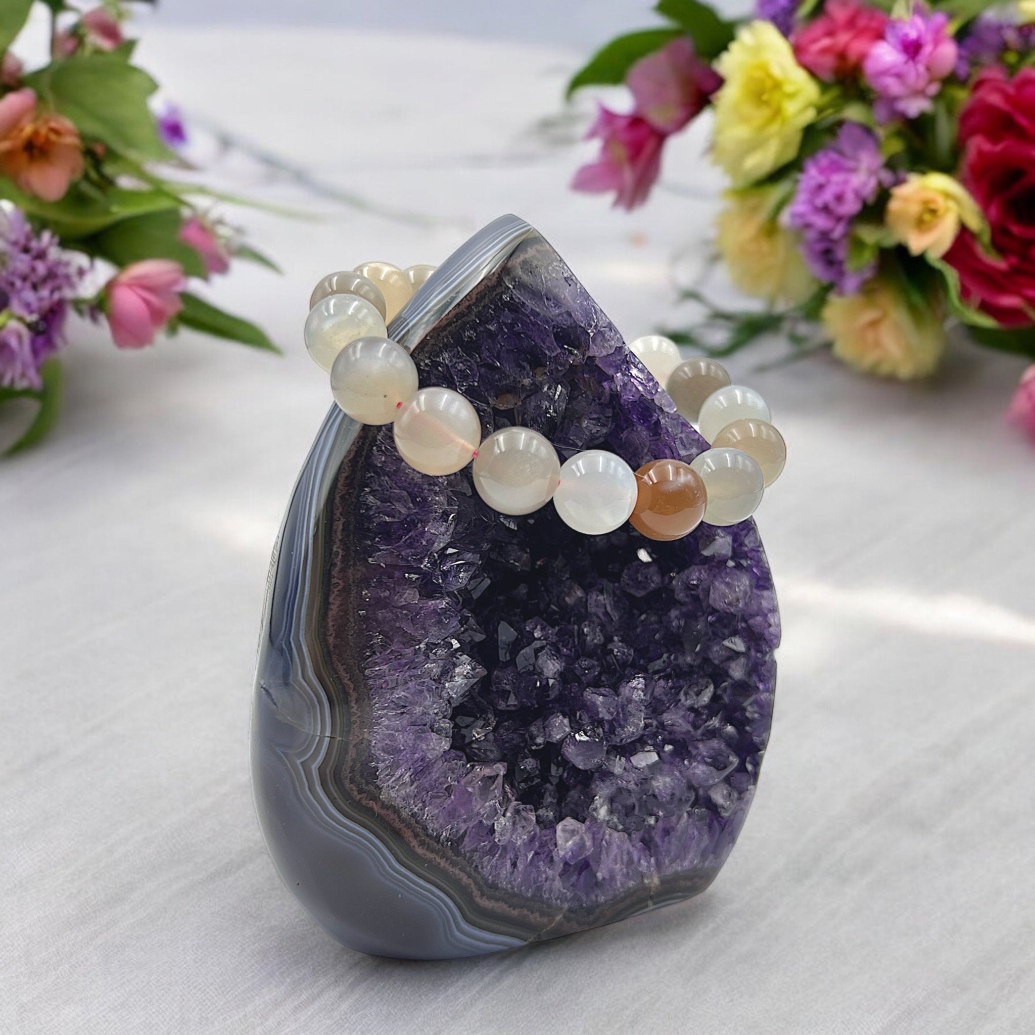 Branded Peach Shape Amethyst Agate - Tranquilite