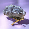 Druzy Amethyst Crystal (Gold Rutile, Calcite) - Tranquilite