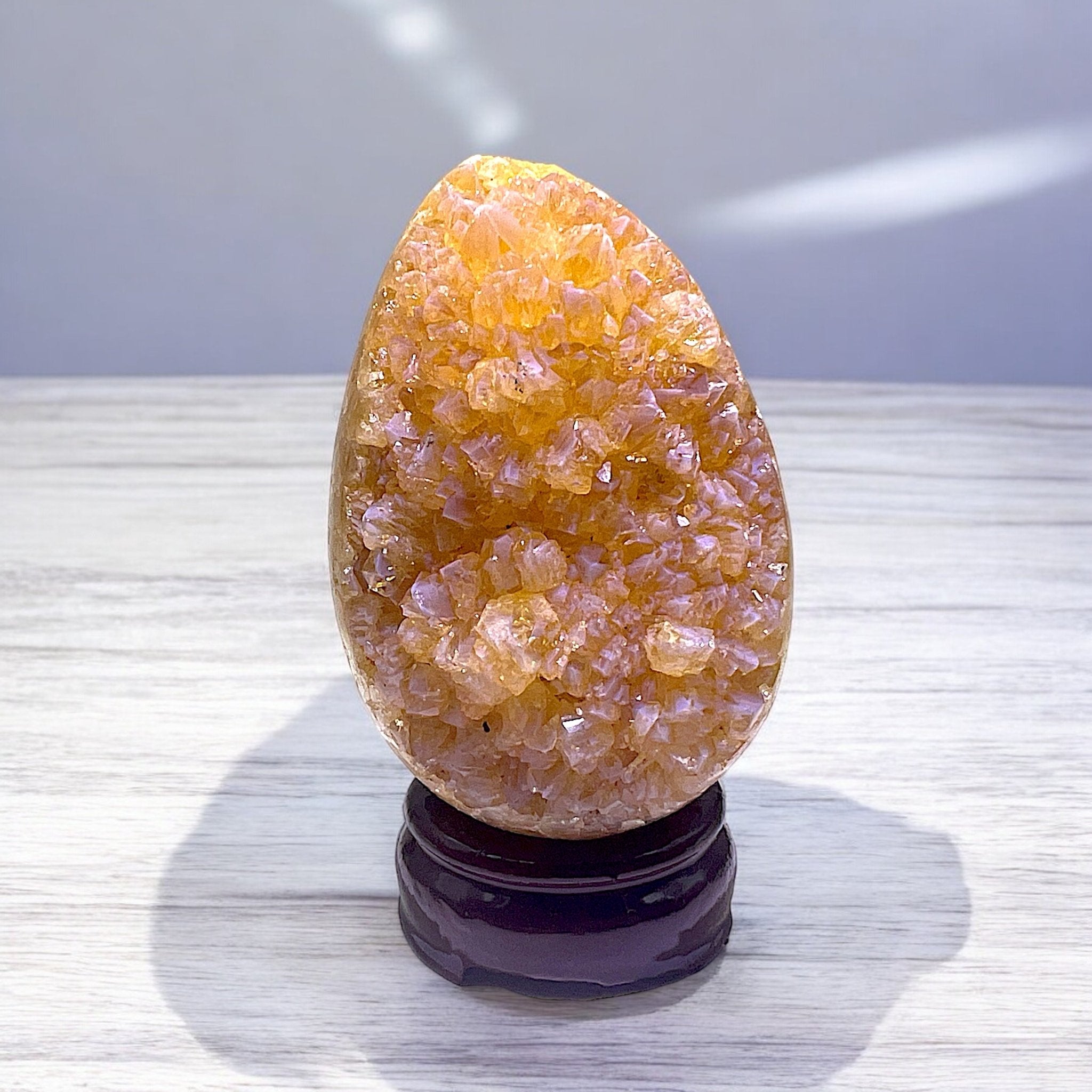 Fluorescent Citrine Dragon Egg Crystal - Tranquilite