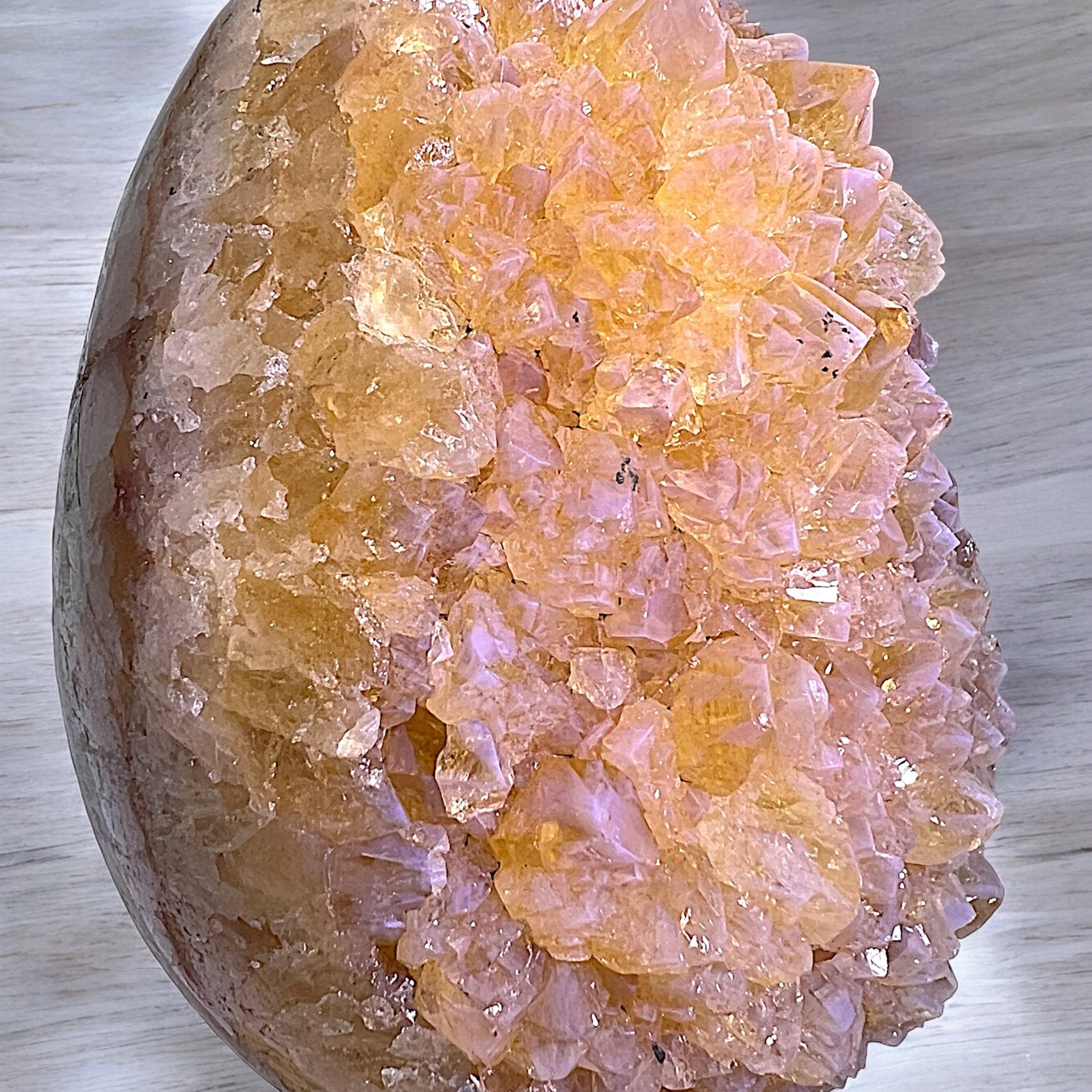 Fluorescent Citrine Dragon Egg Crystal - Tranquilite