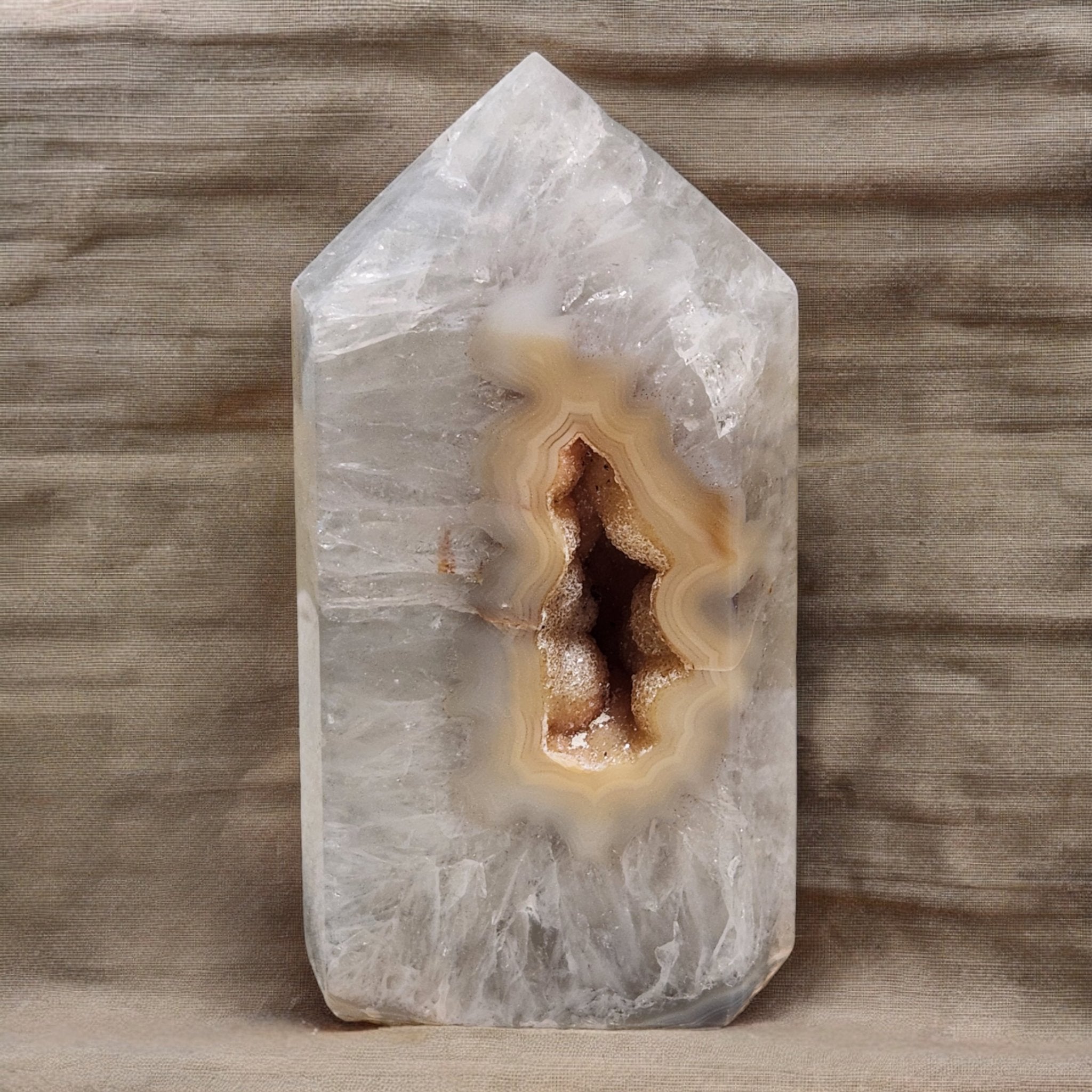 Gold Druzy Clear Quartz Agate - Tranquilite