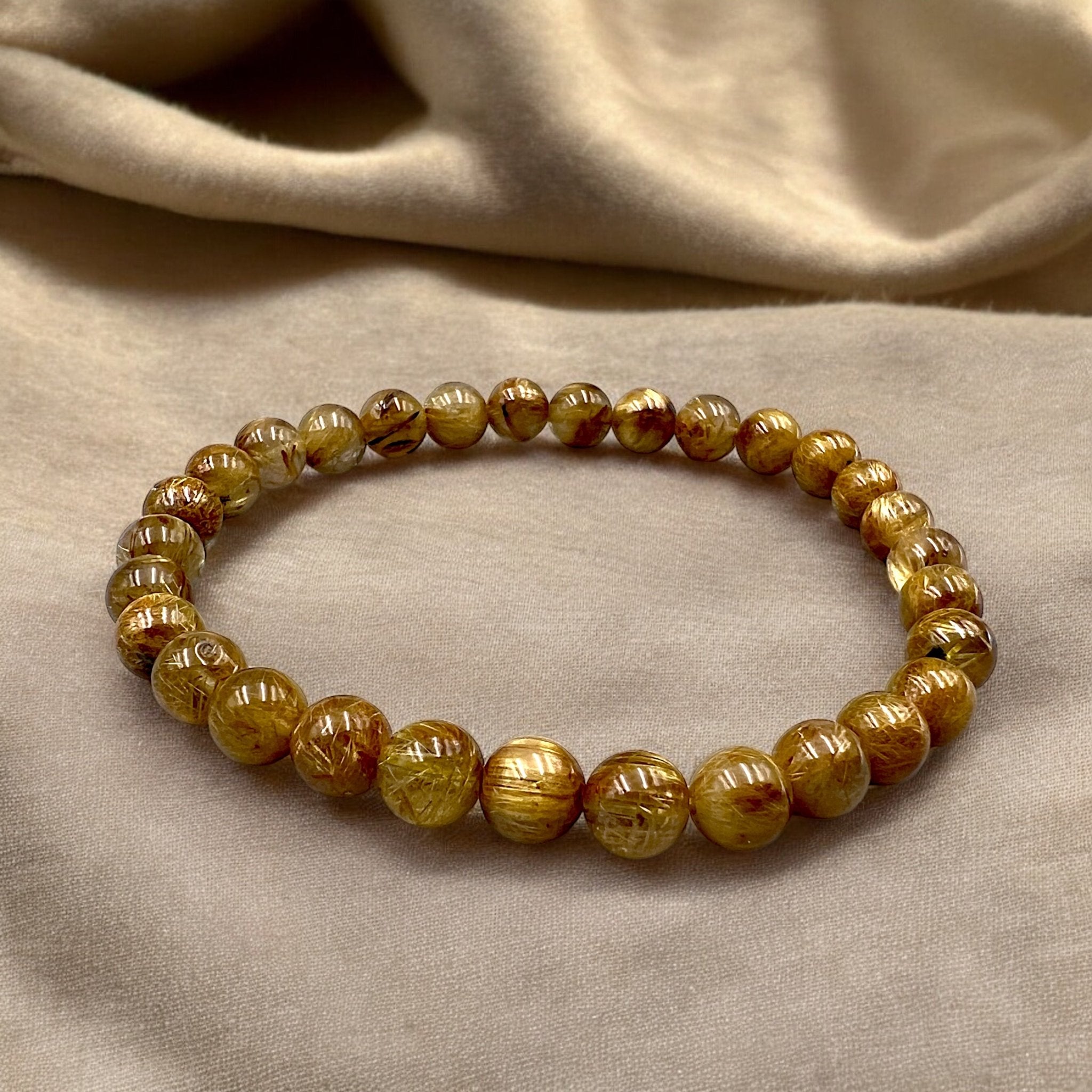 Gold Rutile Quartz Bracelet (High Quality) - Tranquilite