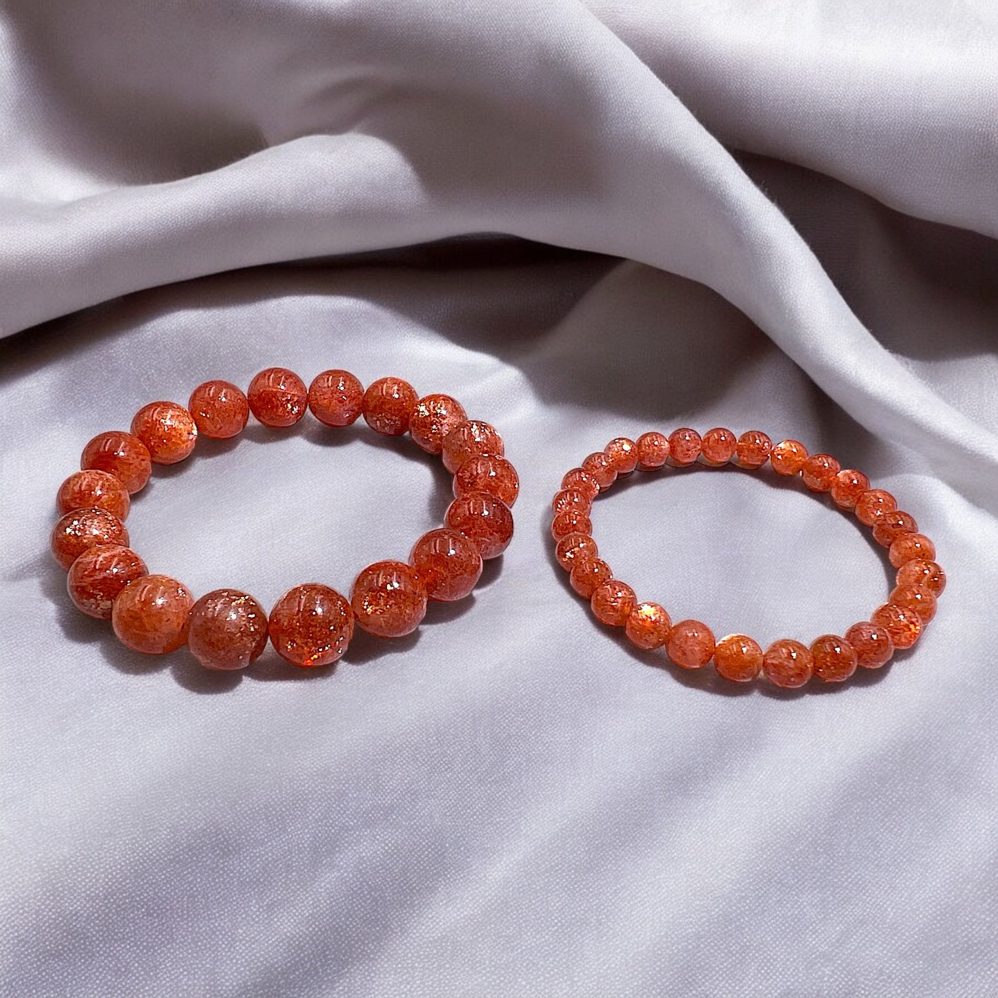 Gold Sunstone Bead Bracelet - Tranquilite