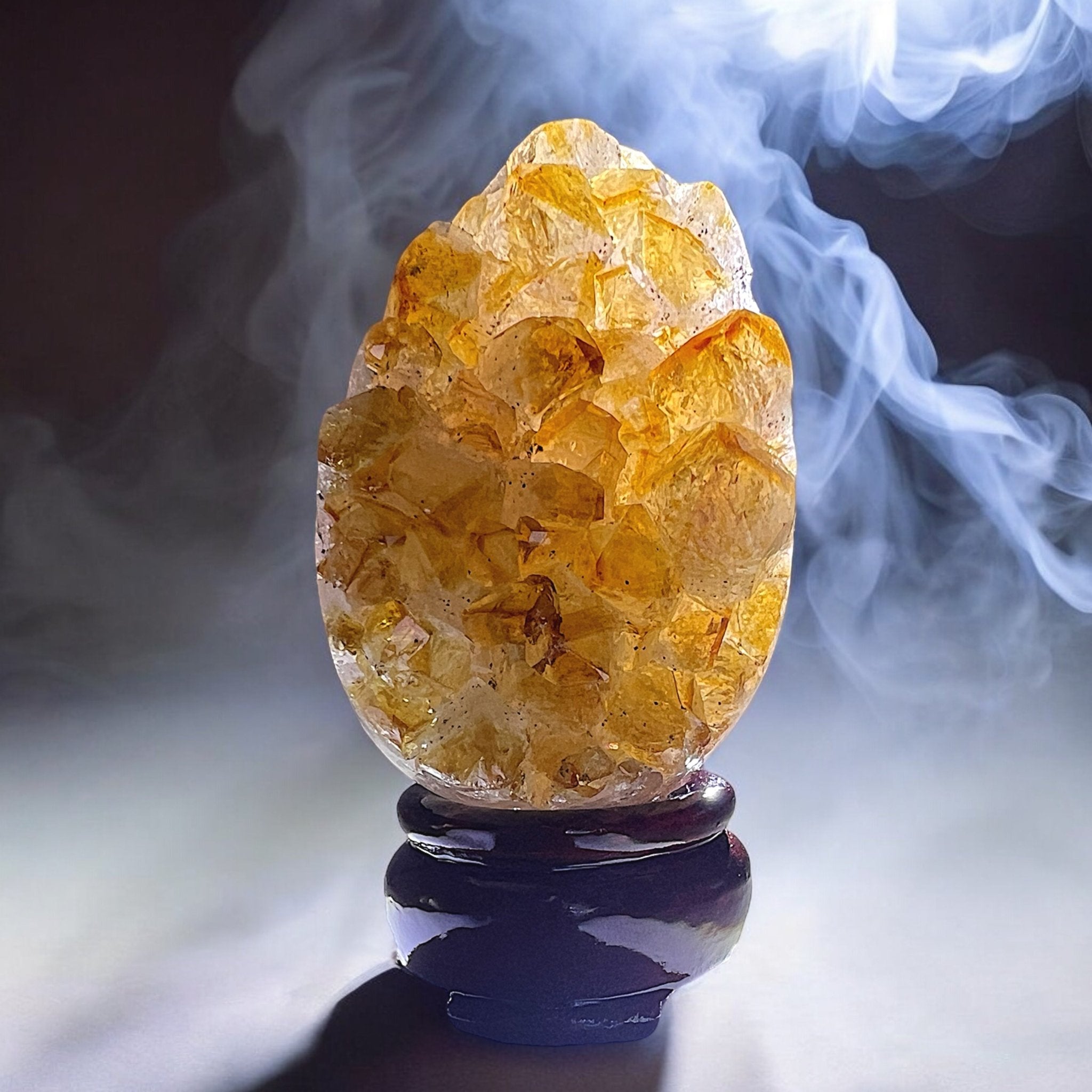 Golden Citrine Dragon Egg Crystal - Tranquilite