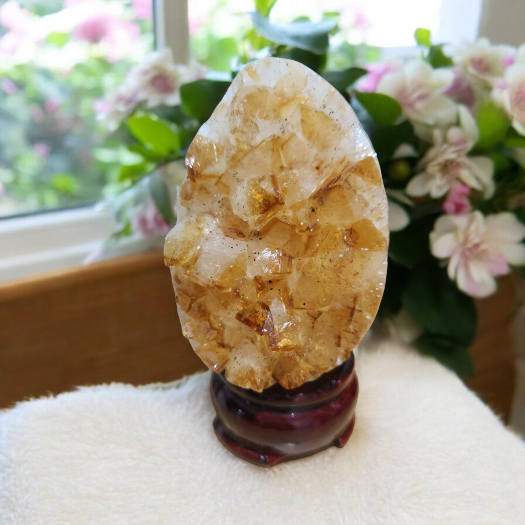 Golden Citrine Dragon Egg Crystal - Tranquilite