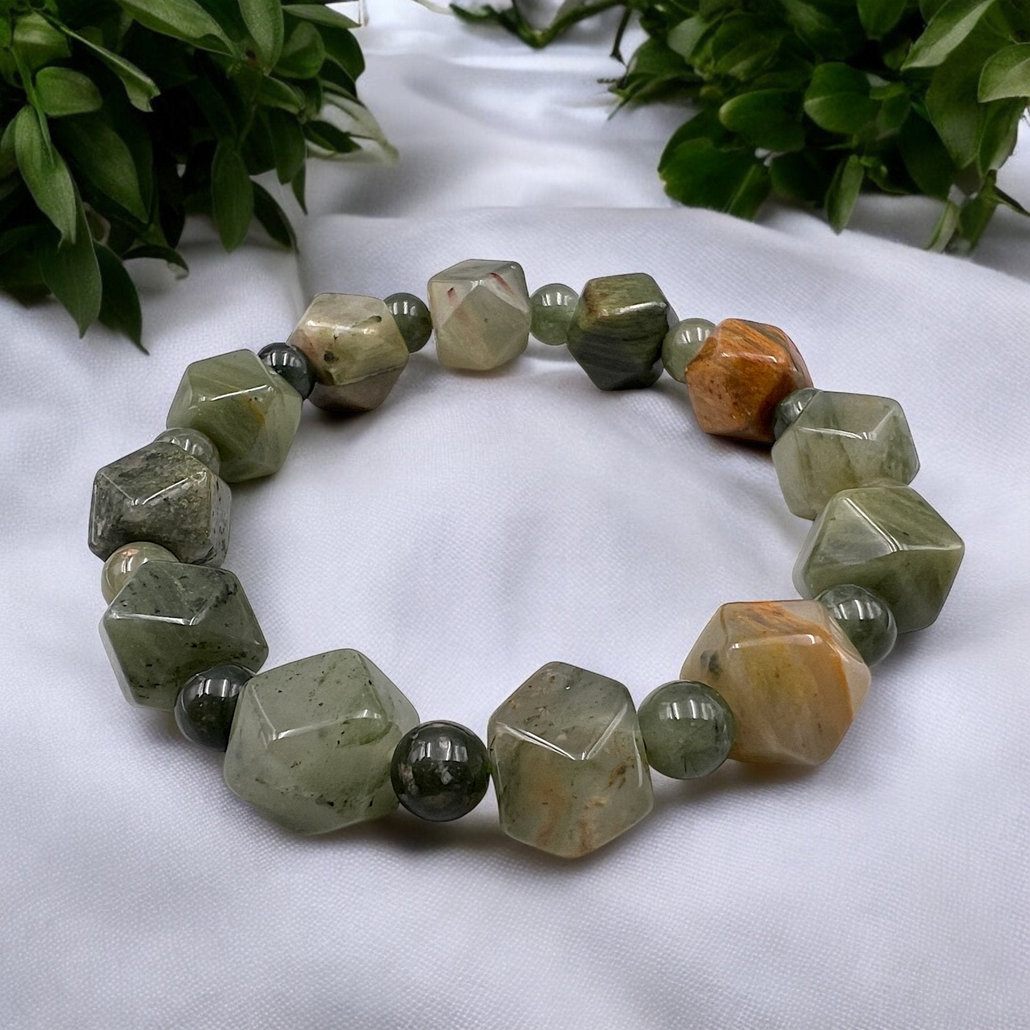 Green Rutile Quartz Designer Bracelet - Tranquilite