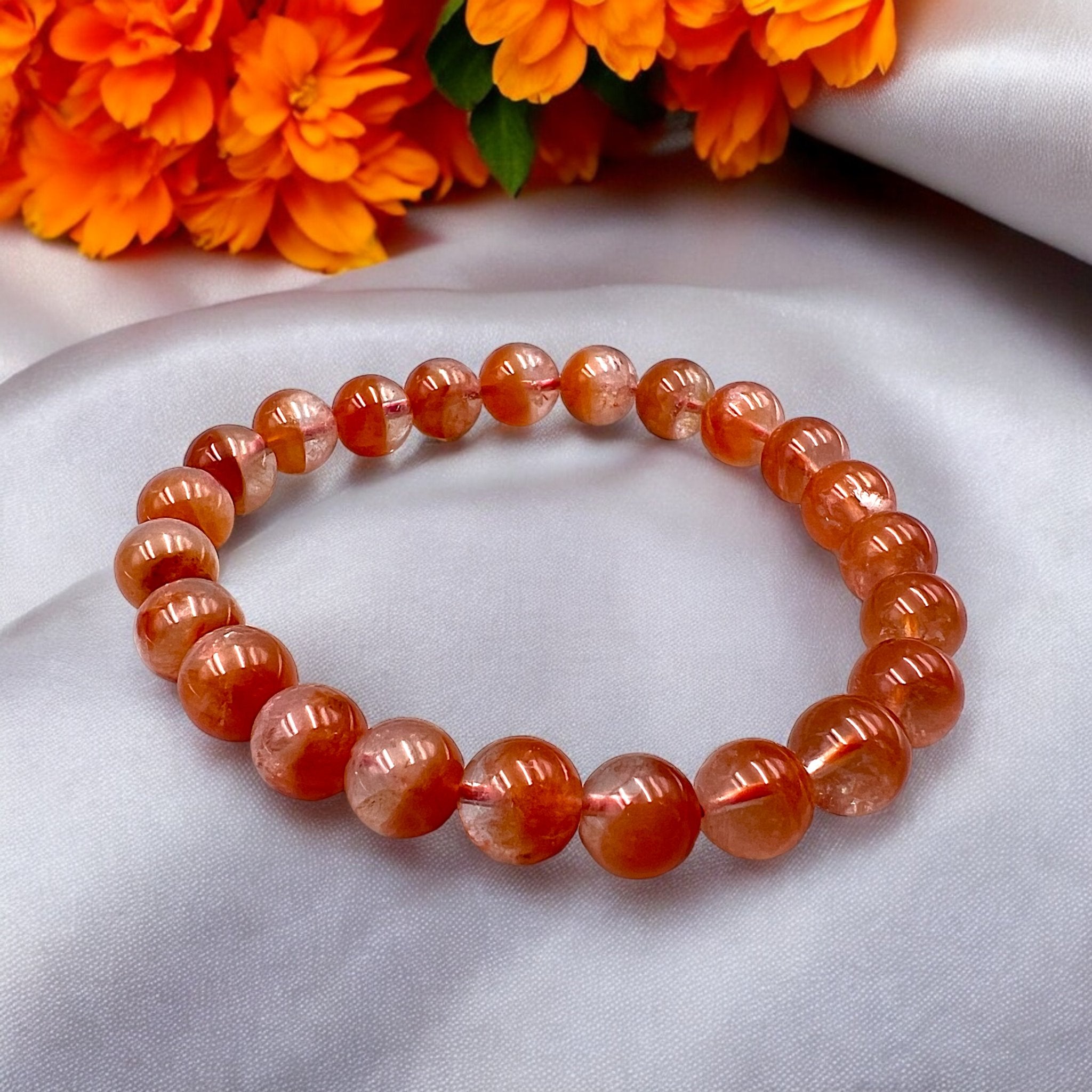 Half Filled Red Rutiled Quartz Bracelet - Tranquilite