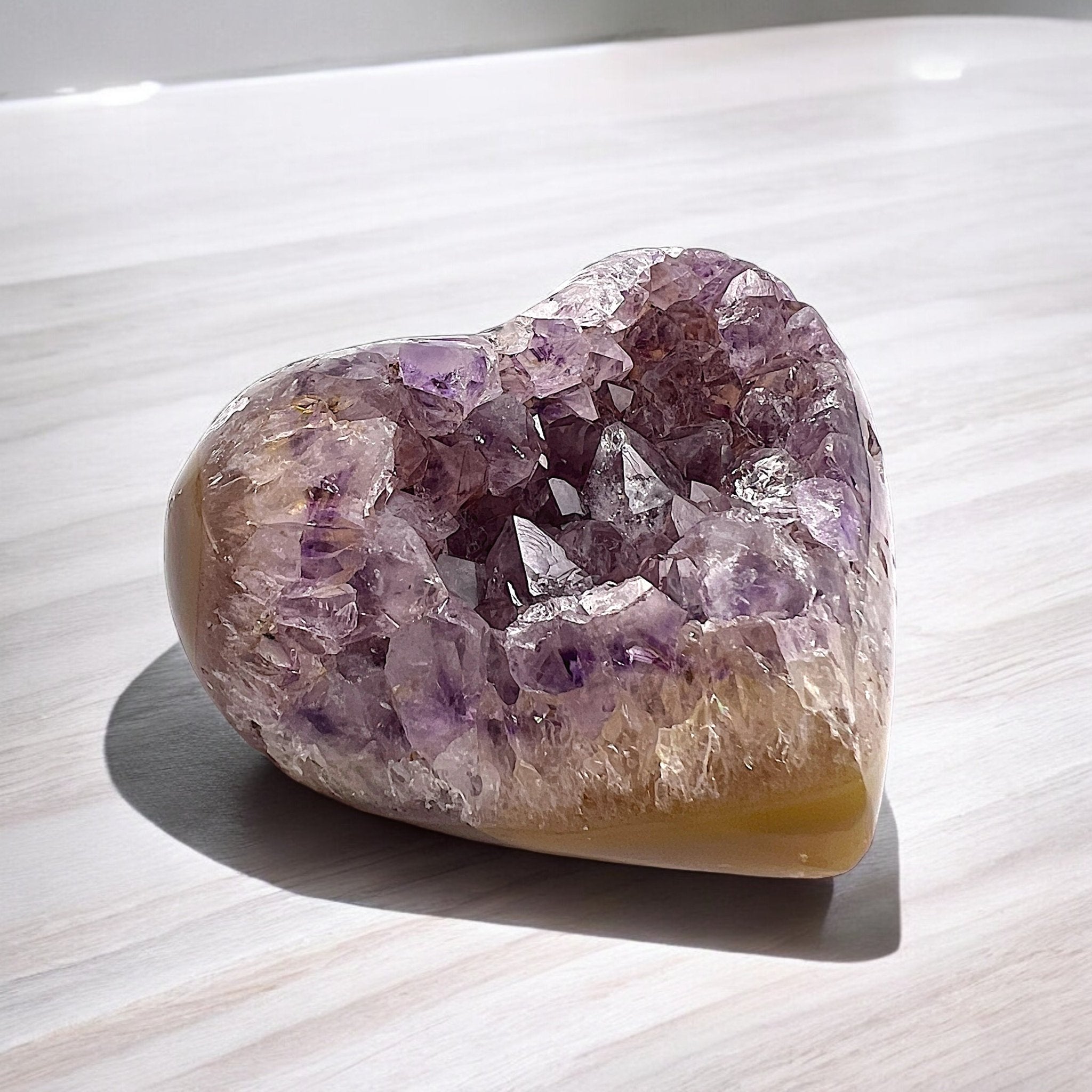 Heart Shaped Lavender Amethyst Agate - Tranquilite