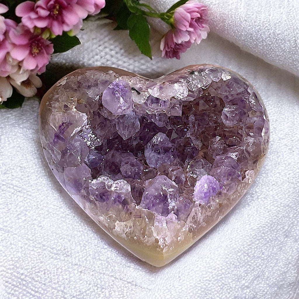 Heart Shaped Lavender Amethyst Agate - Tranquilite