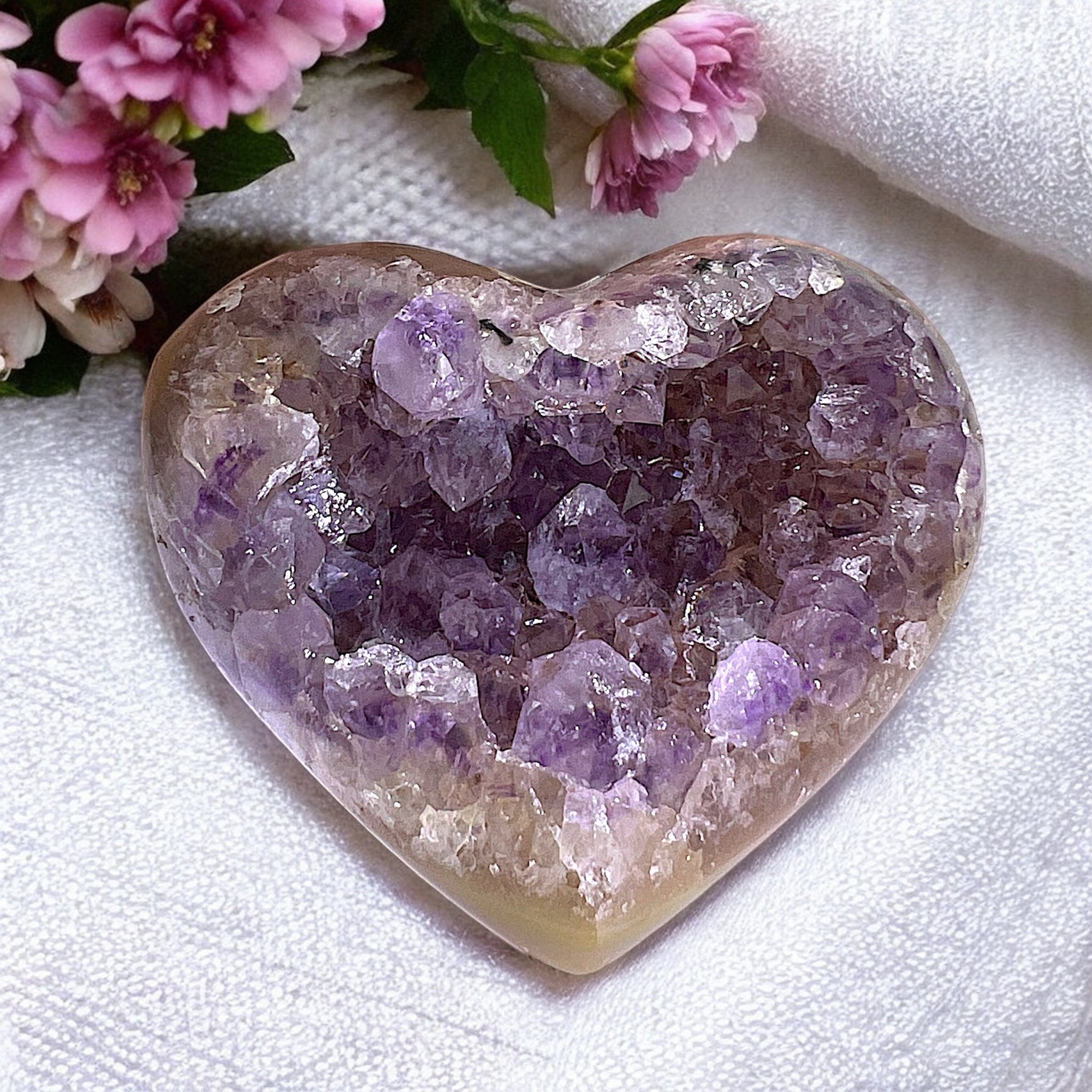 Heart Shaped Lavender Amethyst Agate - Tranquilite