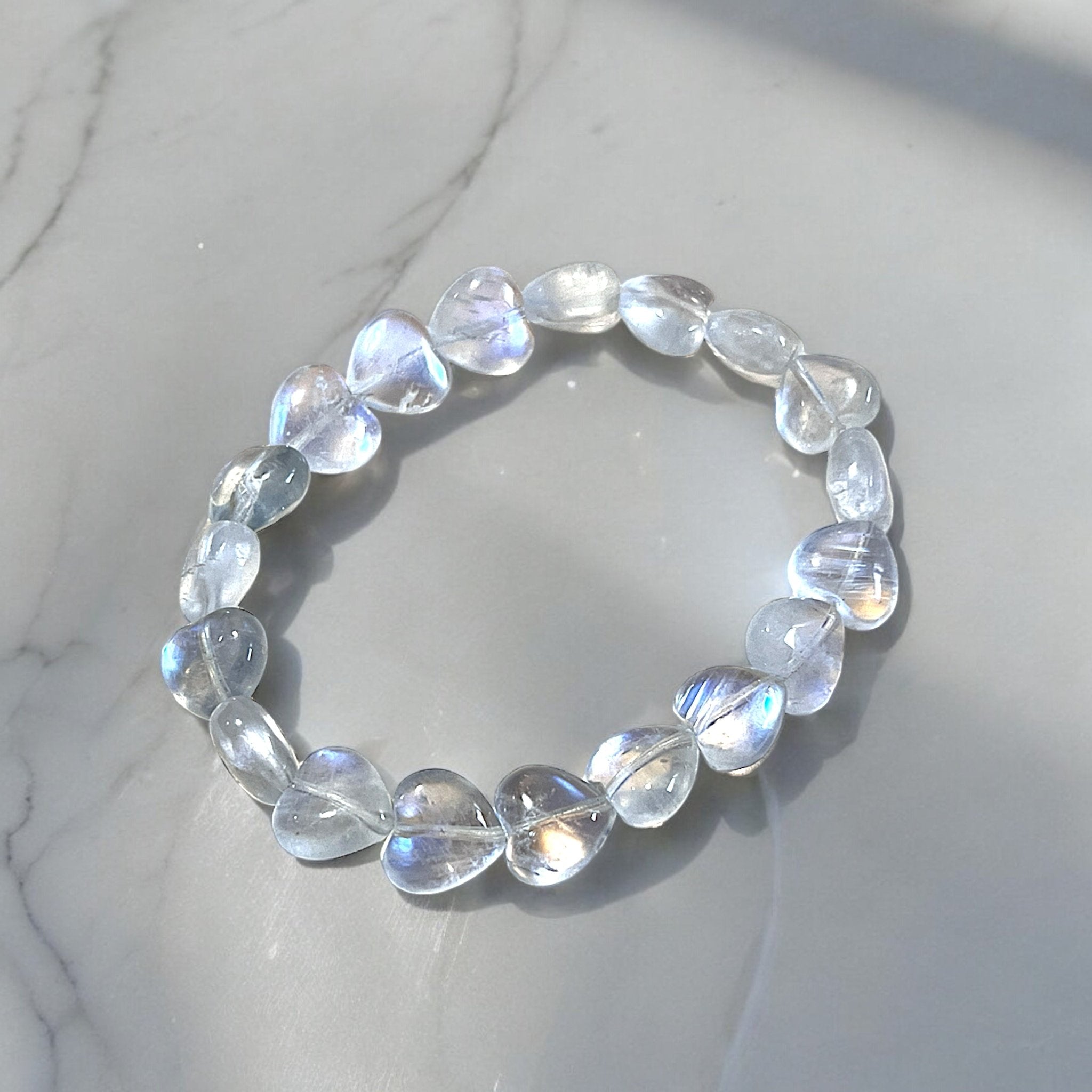 Heart Shaped Moonstone Bracelet - Tranquilite