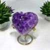 Heart Shaped Violet Amethyst Agate - Tranquilite