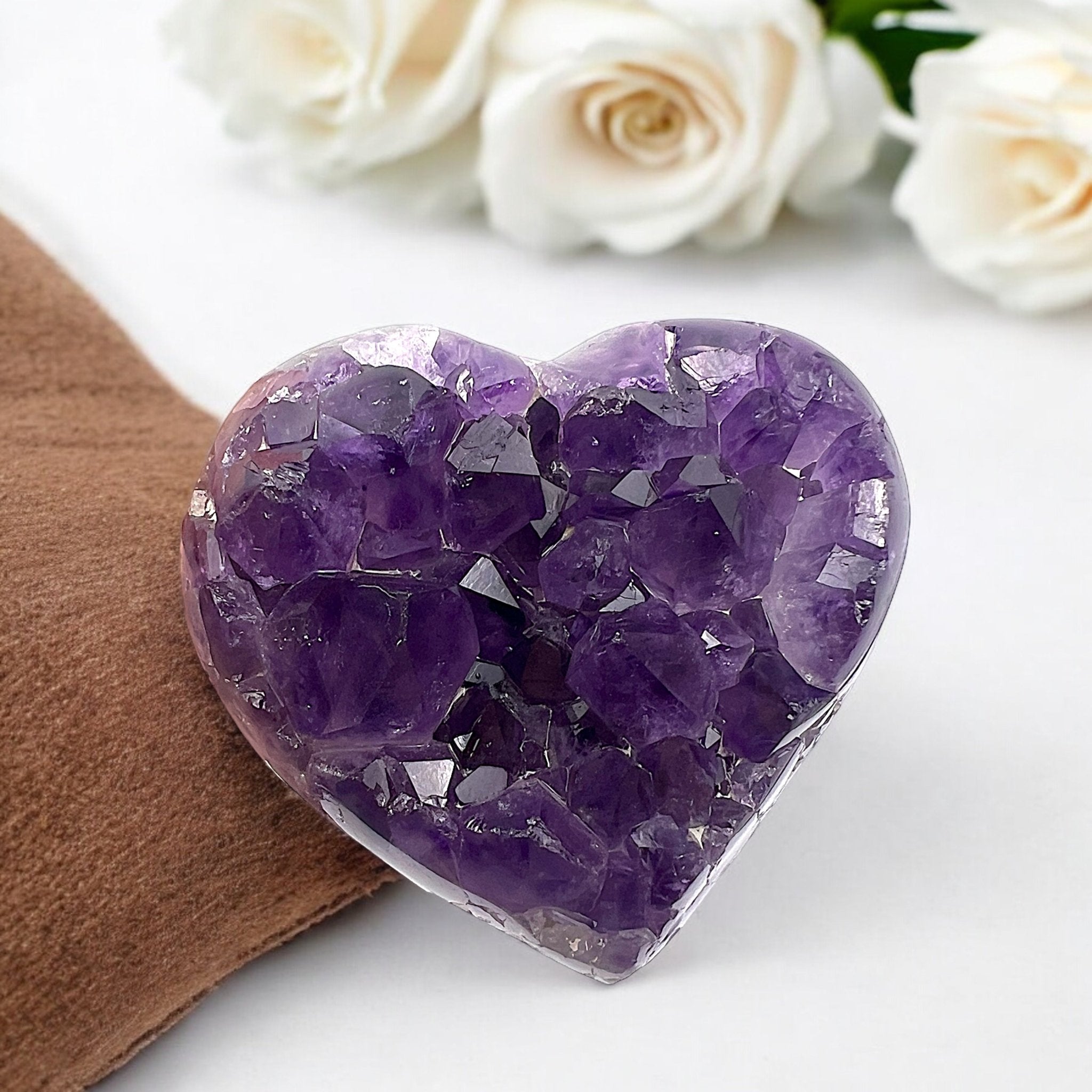 Heart Shaped Violet Amethyst Agate - Tranquilite