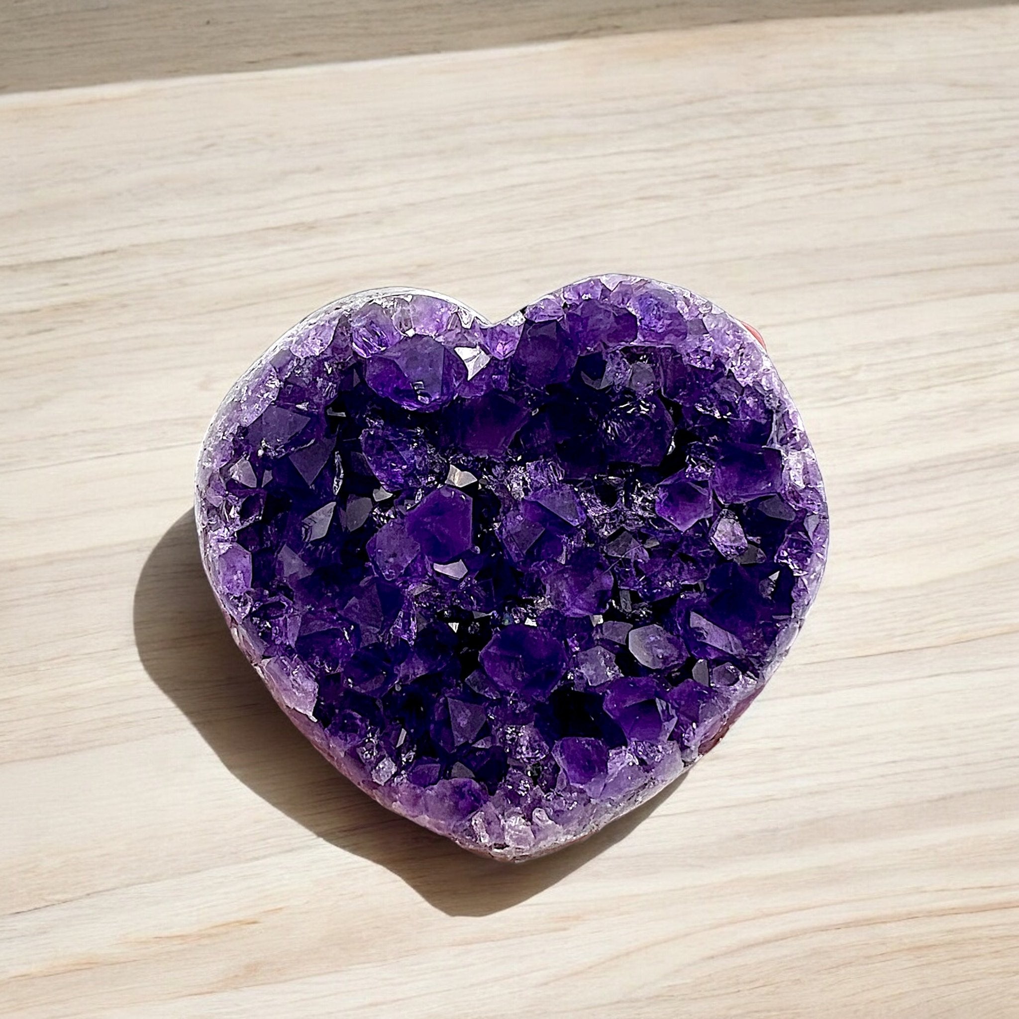 Heart Shaped Violet Amethyst Geode - Tranquilite