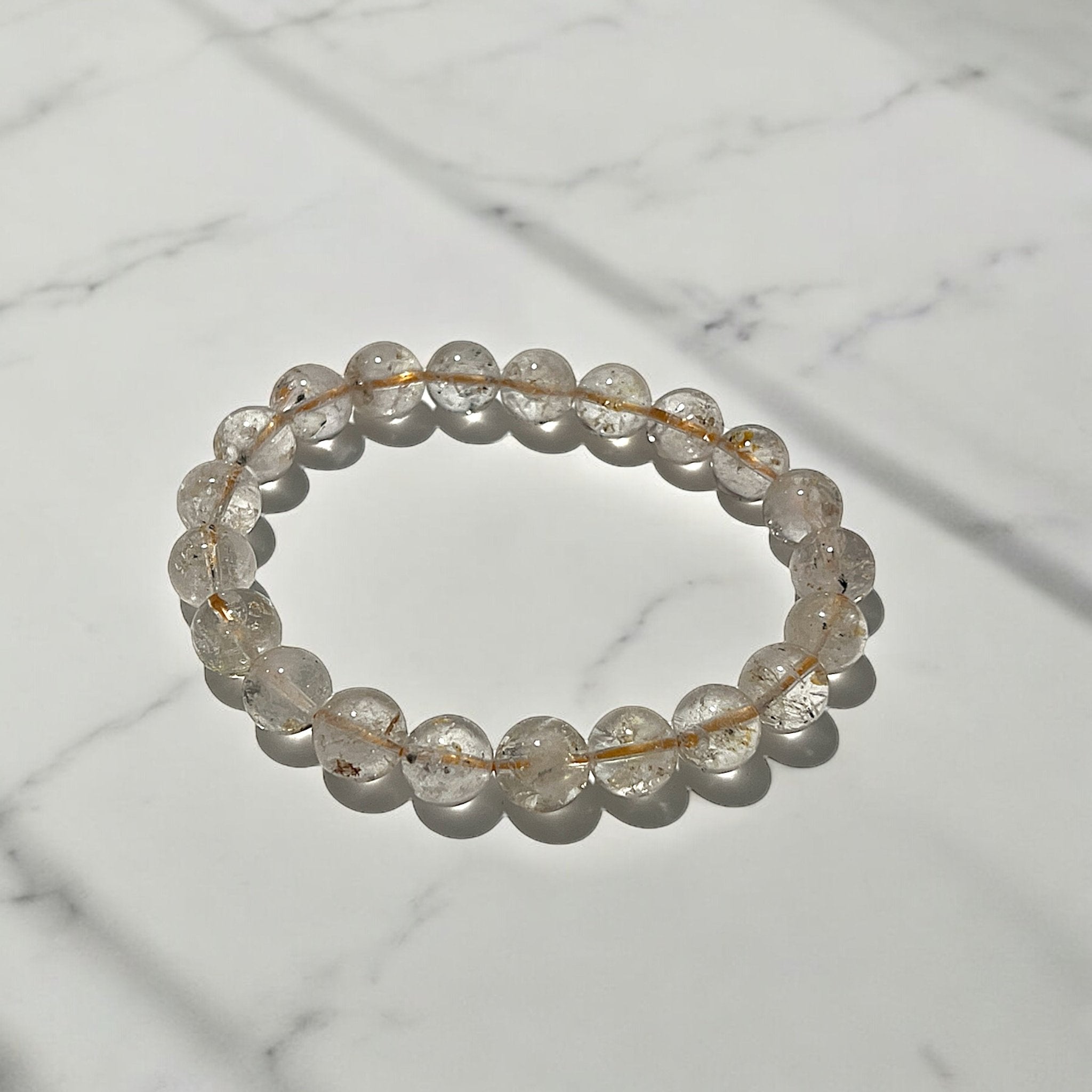 Herkimer Diamond Bracelet with Inclusions - Tranquilite