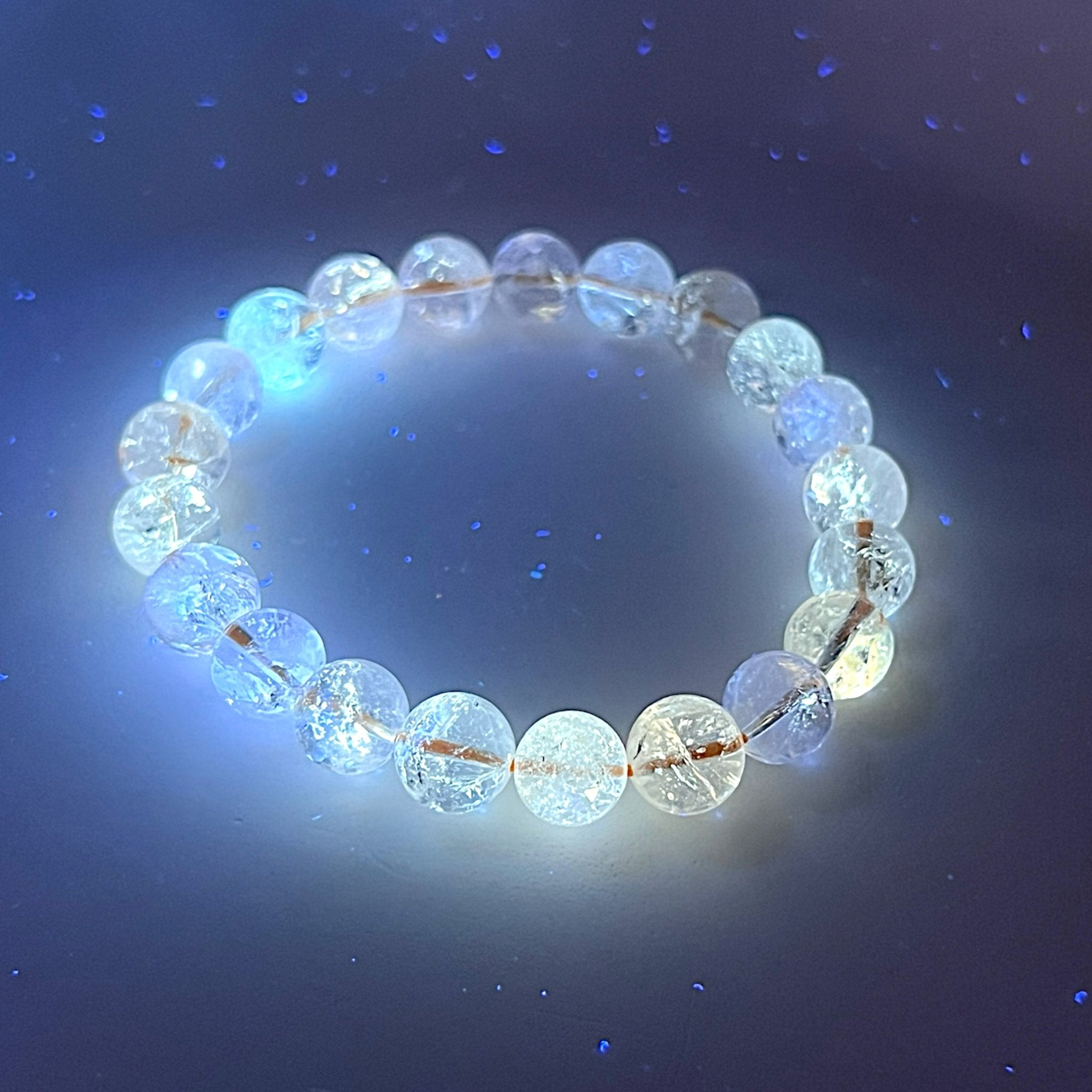 Herkimer Diamond Bracelet with Inclusions - Tranquilite