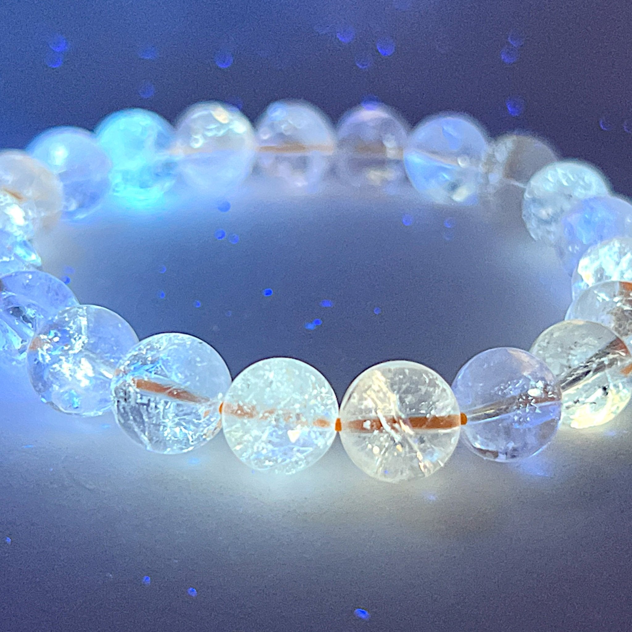 Herkimer Diamond Bracelet with Inclusions - Tranquilite