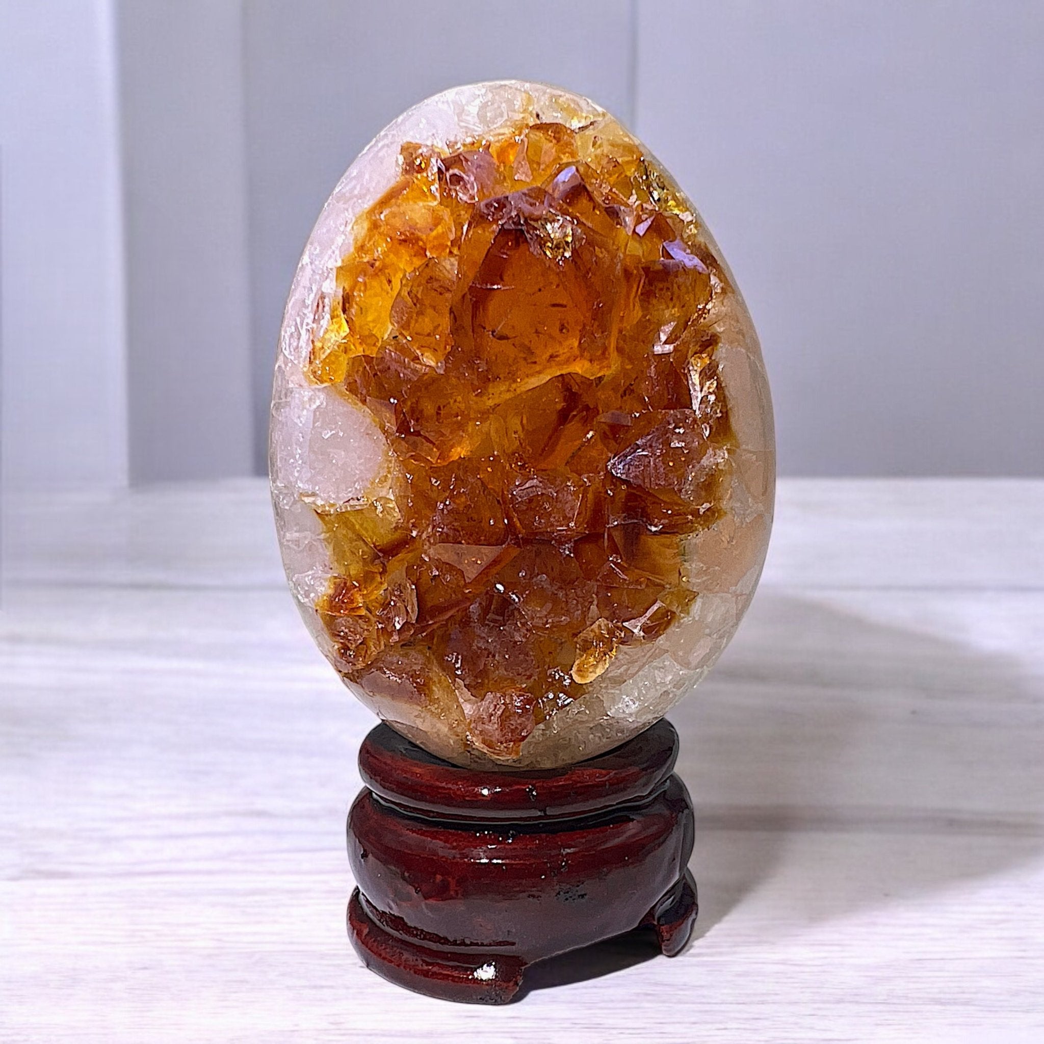 High Quality Citrine Dragon Egg Crystal - Tranquilite