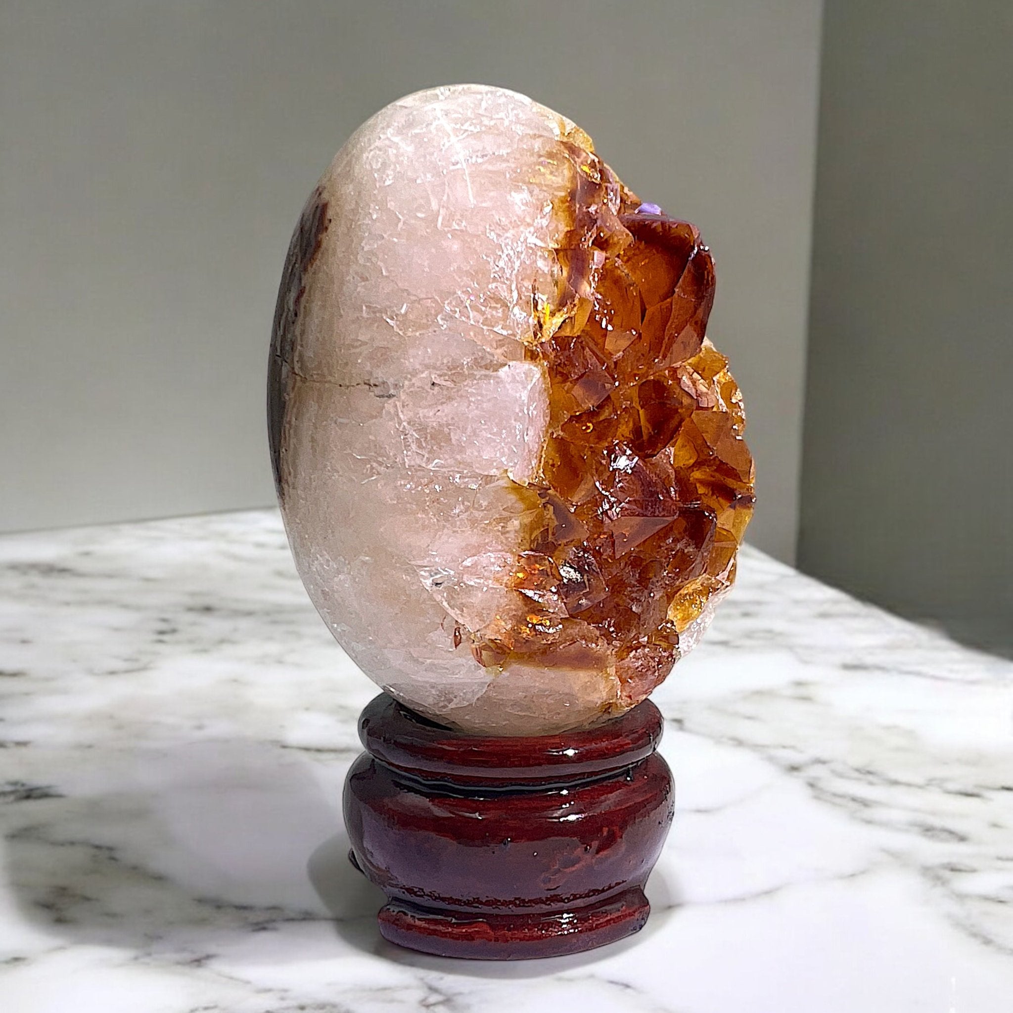 High Quality Citrine Dragon Egg Crystal - Tranquilite