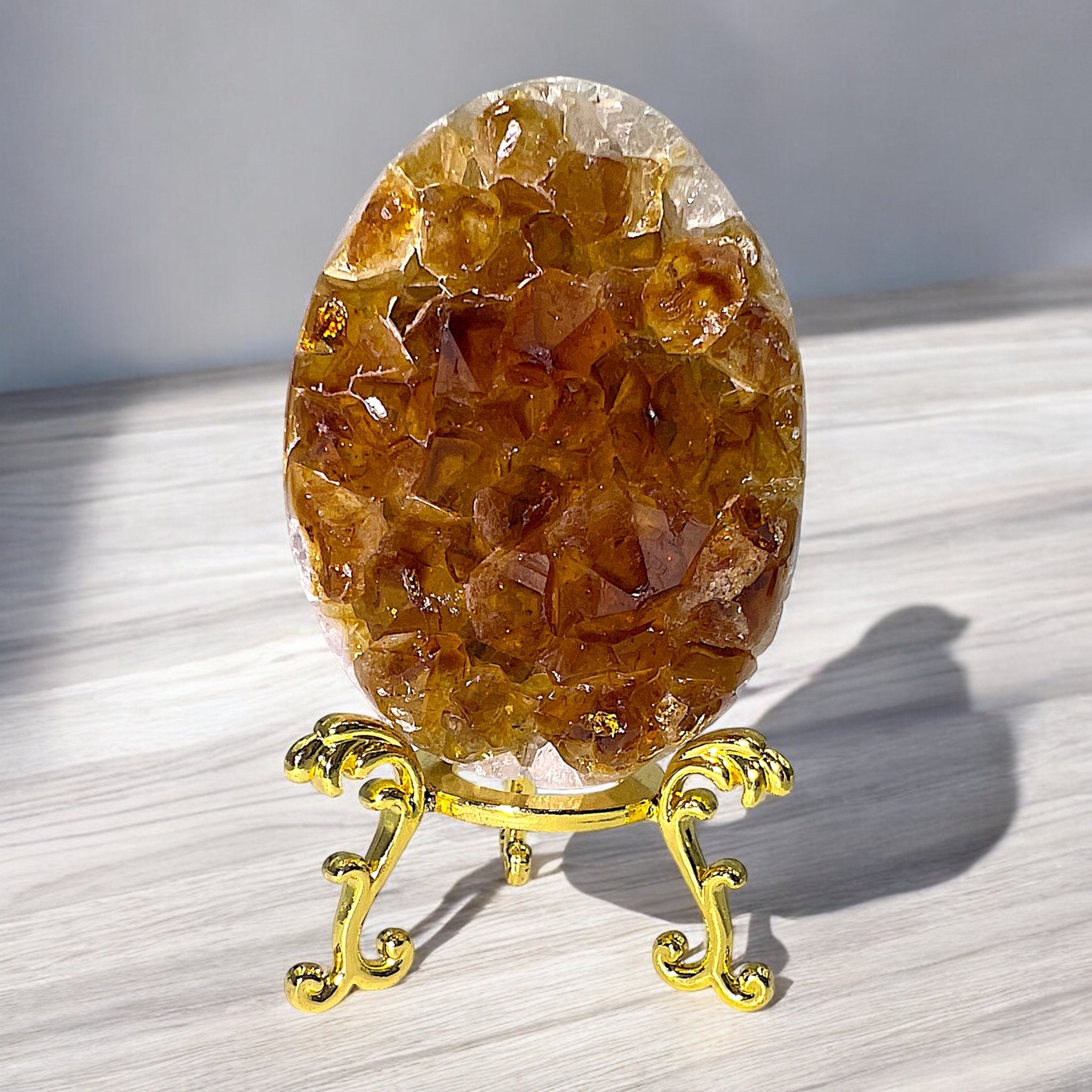 High Quality Citrine Dragon Egg Crystal - Tranquilite