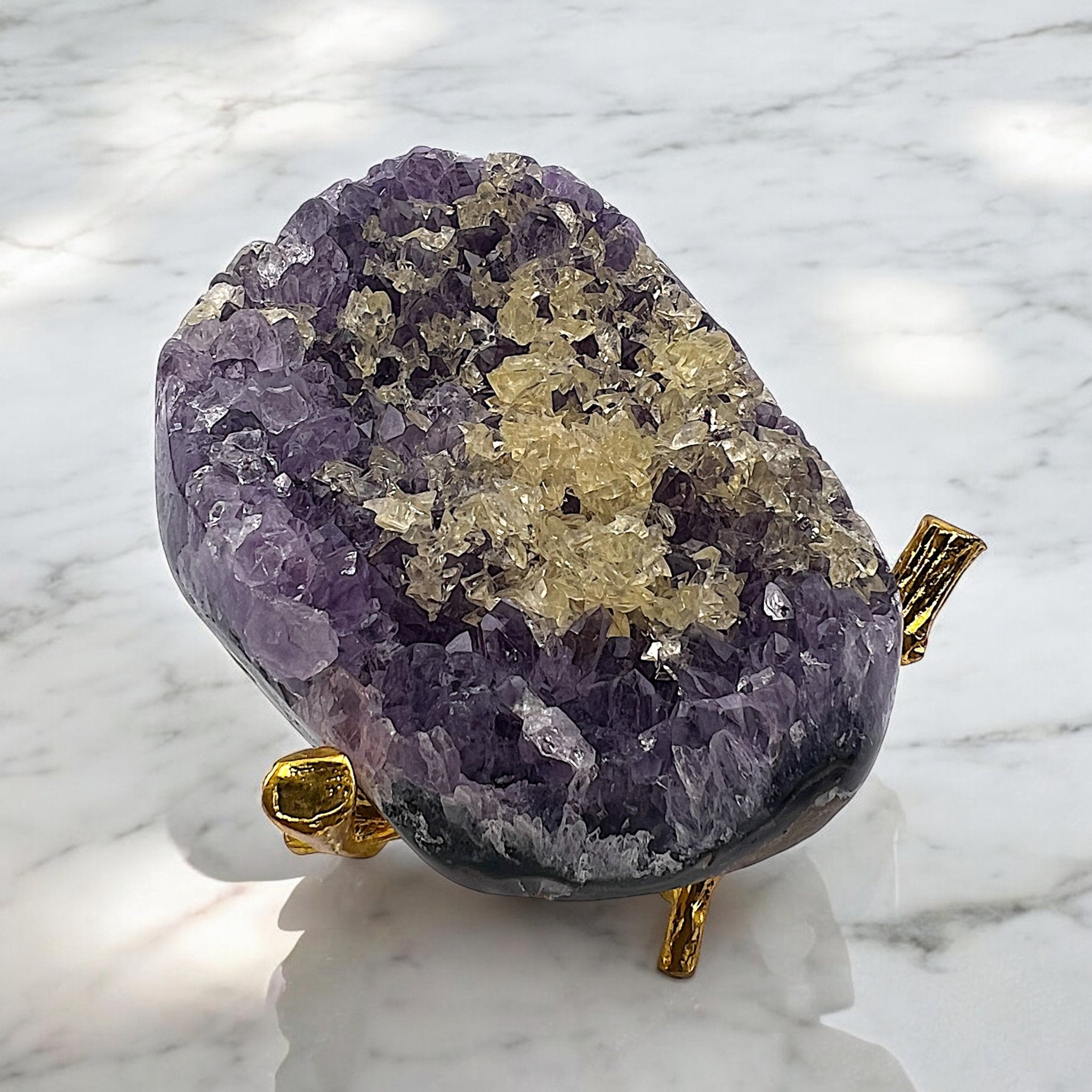 High Quality Lavender Amethyst Geode (Calcite Crystals) - Tranquilite