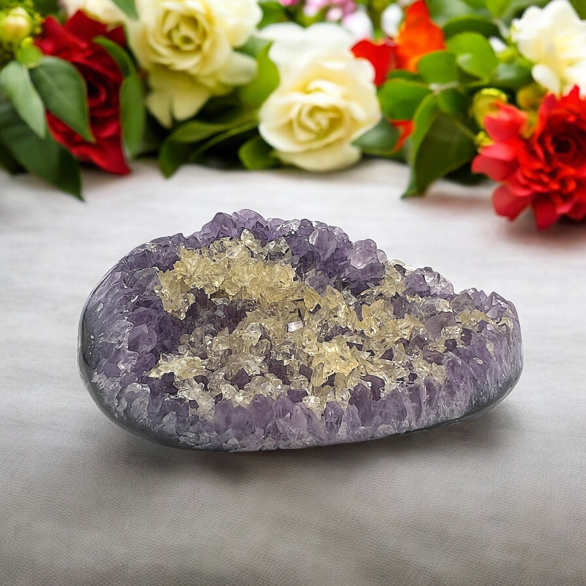 High Quality Lavender Amethyst Geode (Calcite Crystals) - Tranquilite