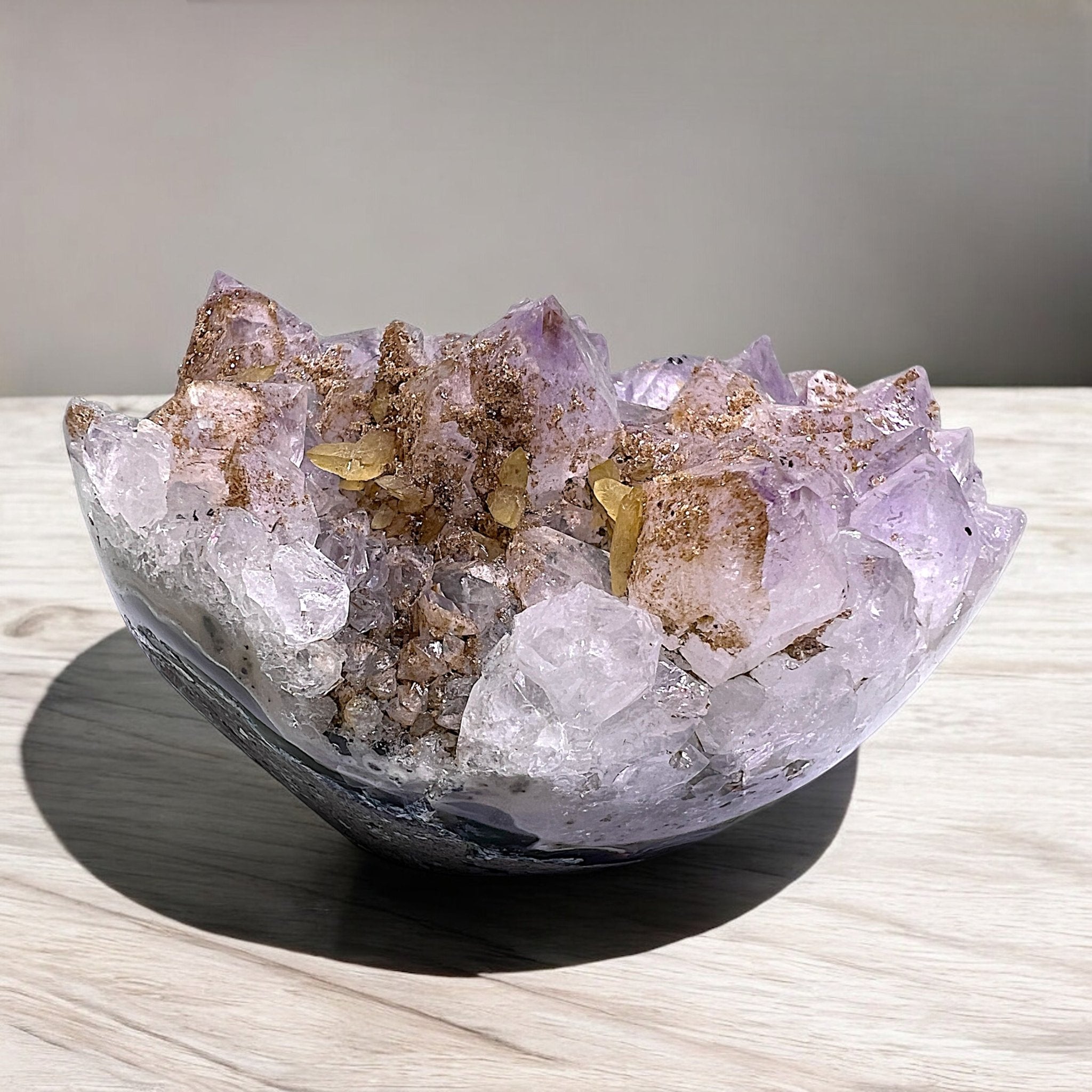 Lavender Amethyst Agate (Gold Rutile and Calcite) - Tranquilite