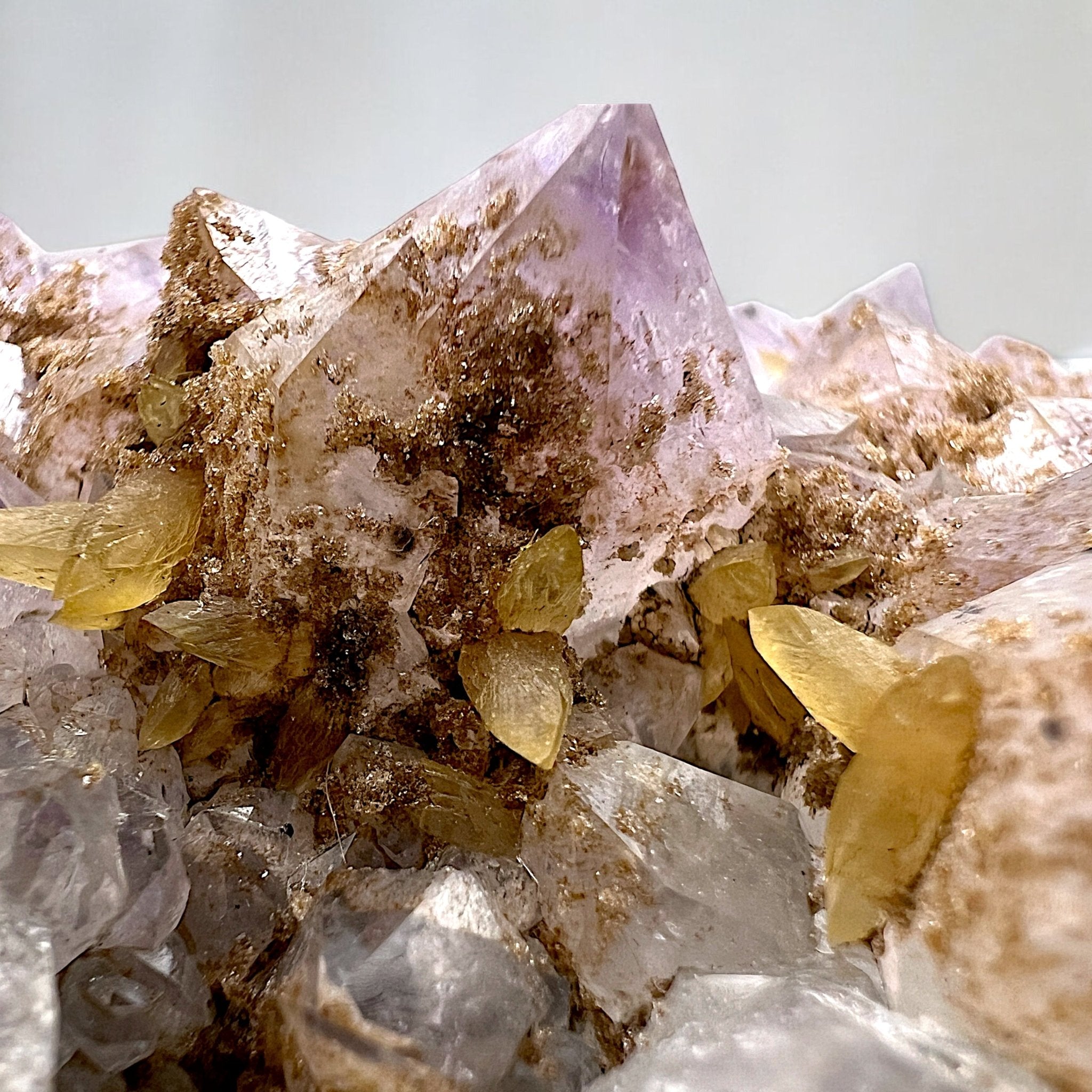 Lavender Amethyst Agate (Gold Rutile and Calcite) - Tranquilite