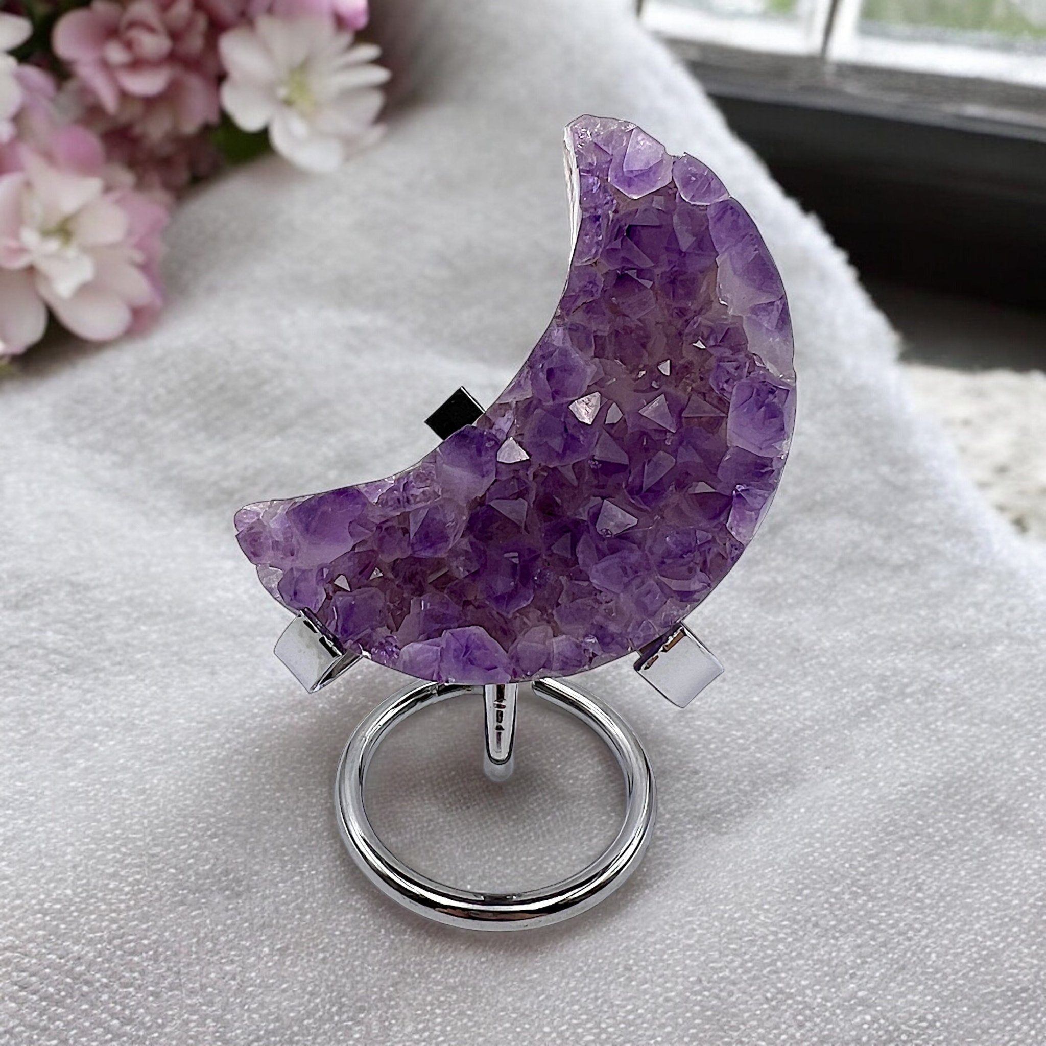 Lavender Tranquilite Amethyst Moon Crystal - Tranquilite