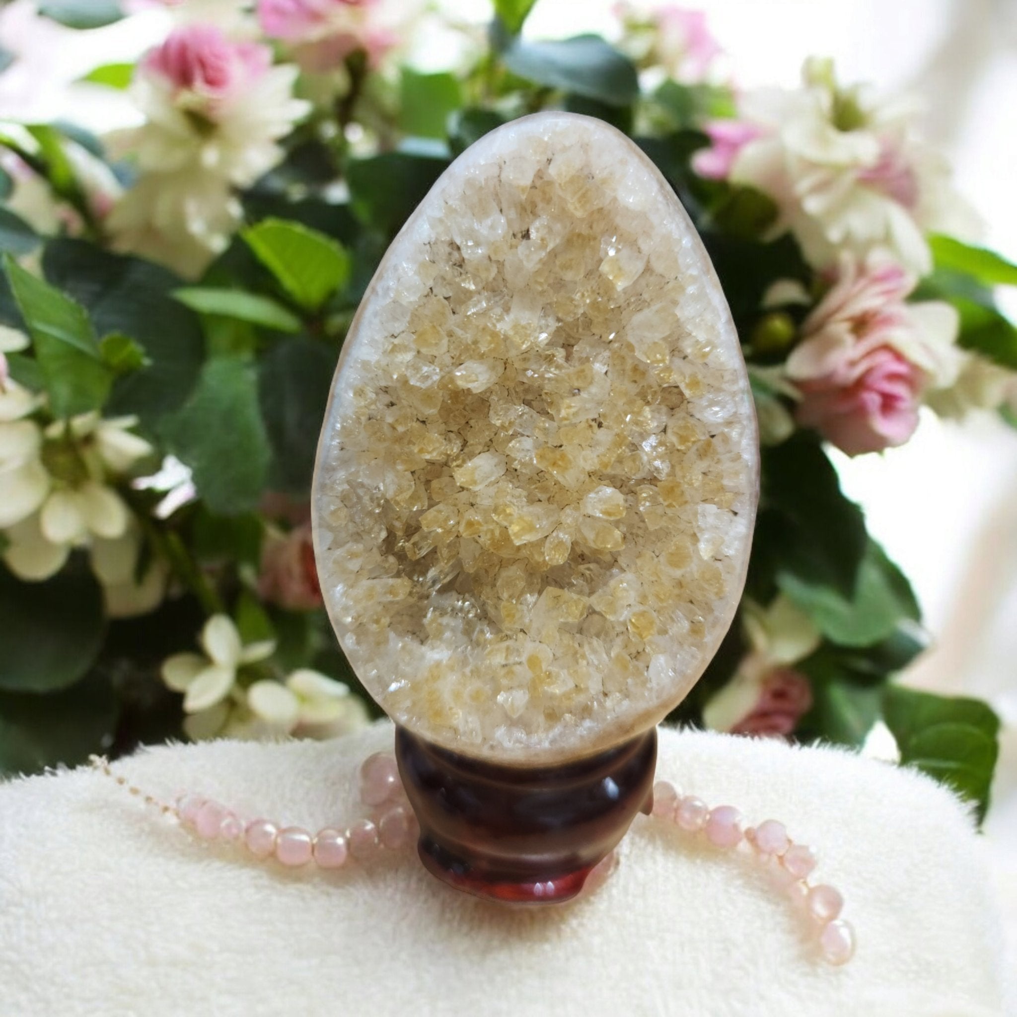 Lemon Citrine Dragon Egg Crystal - Tranquilite