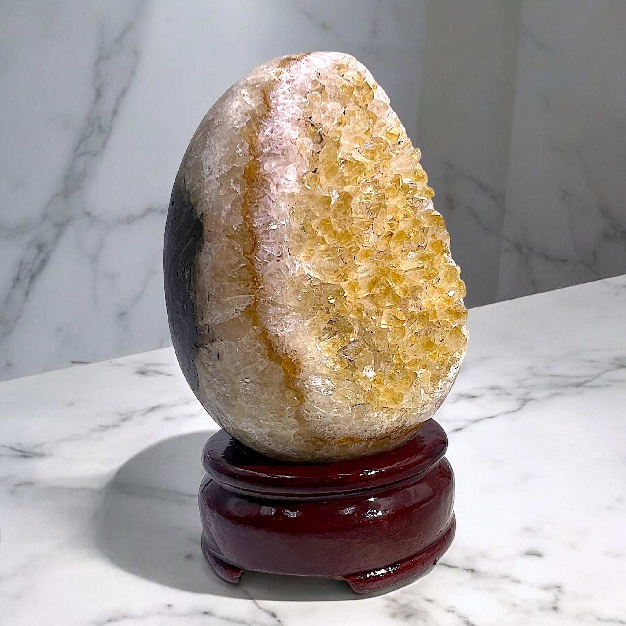 Lemon Citrine Dragon Egg Crystal - Tranquilite