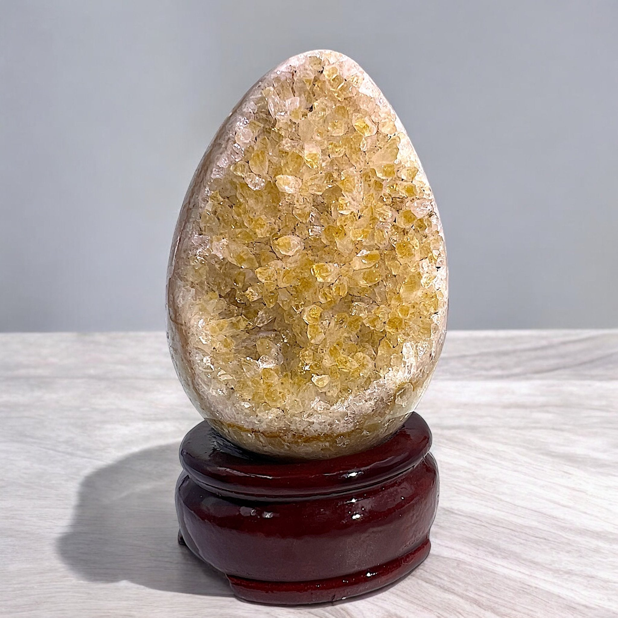 Lemon Citrine Dragon Egg Crystal - Tranquilite