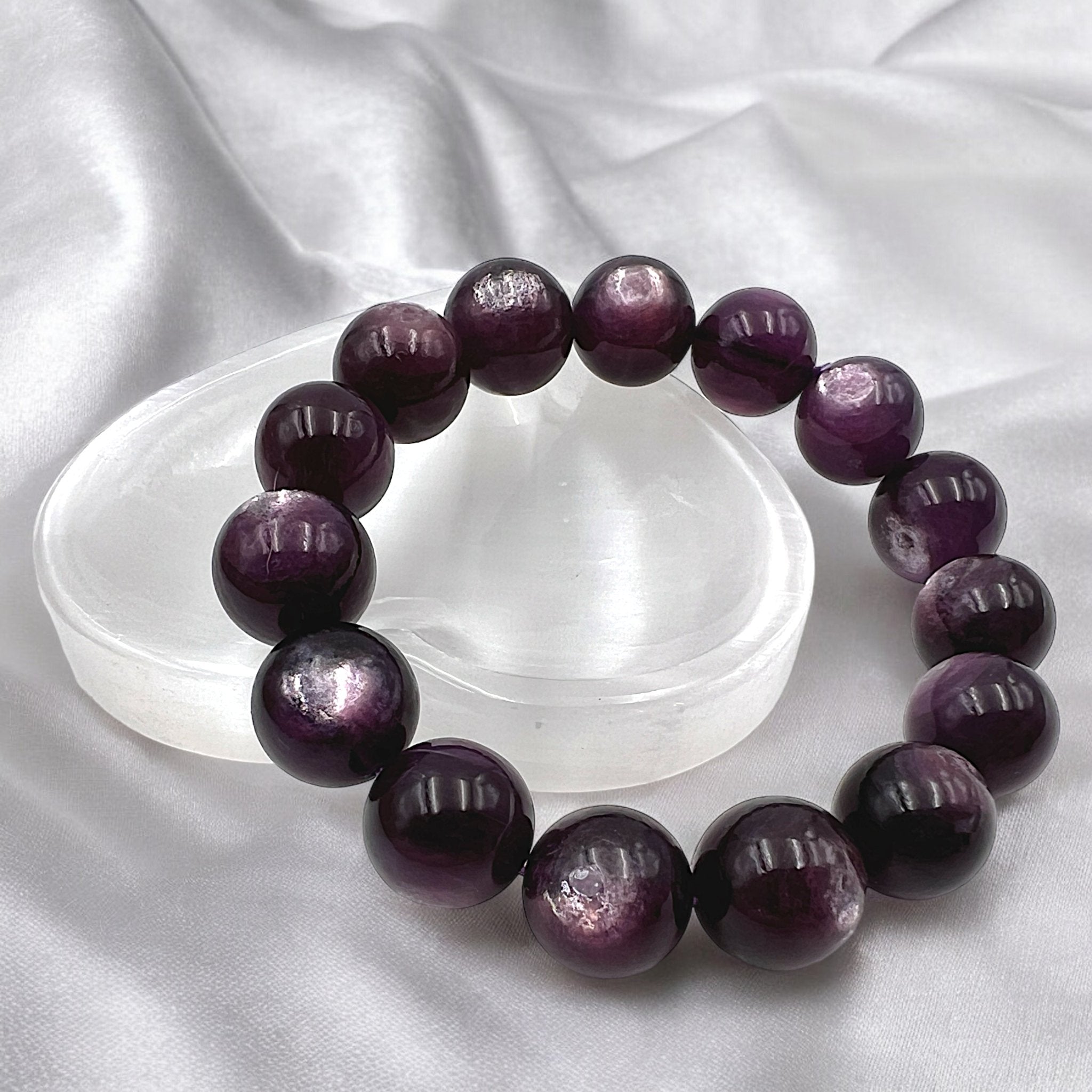 Lepidolite Bead Bracelet - Tranquilite