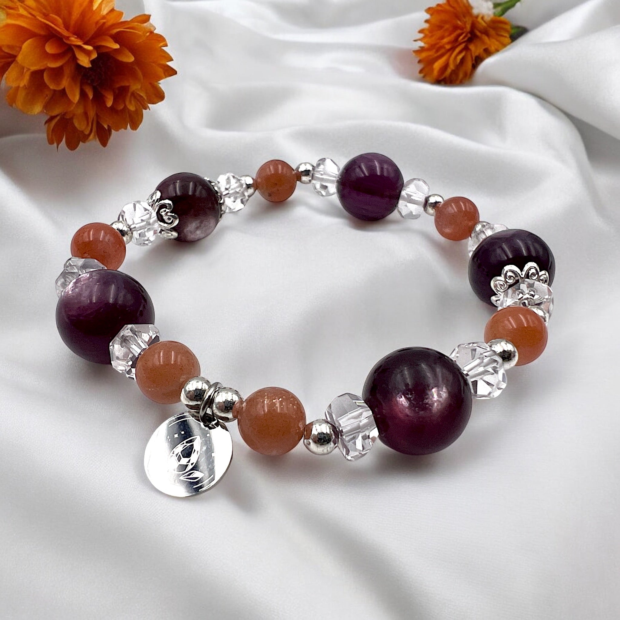 Lepidolite Design Bead Bracelet - Tranquilite